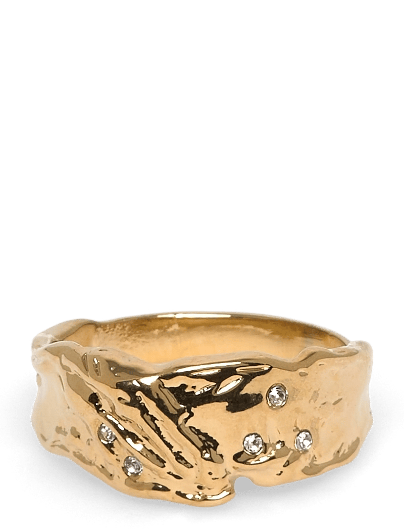 Pilgrim - SOL organic shaped crystal ring gold-plated - bagues - gold plated - 0