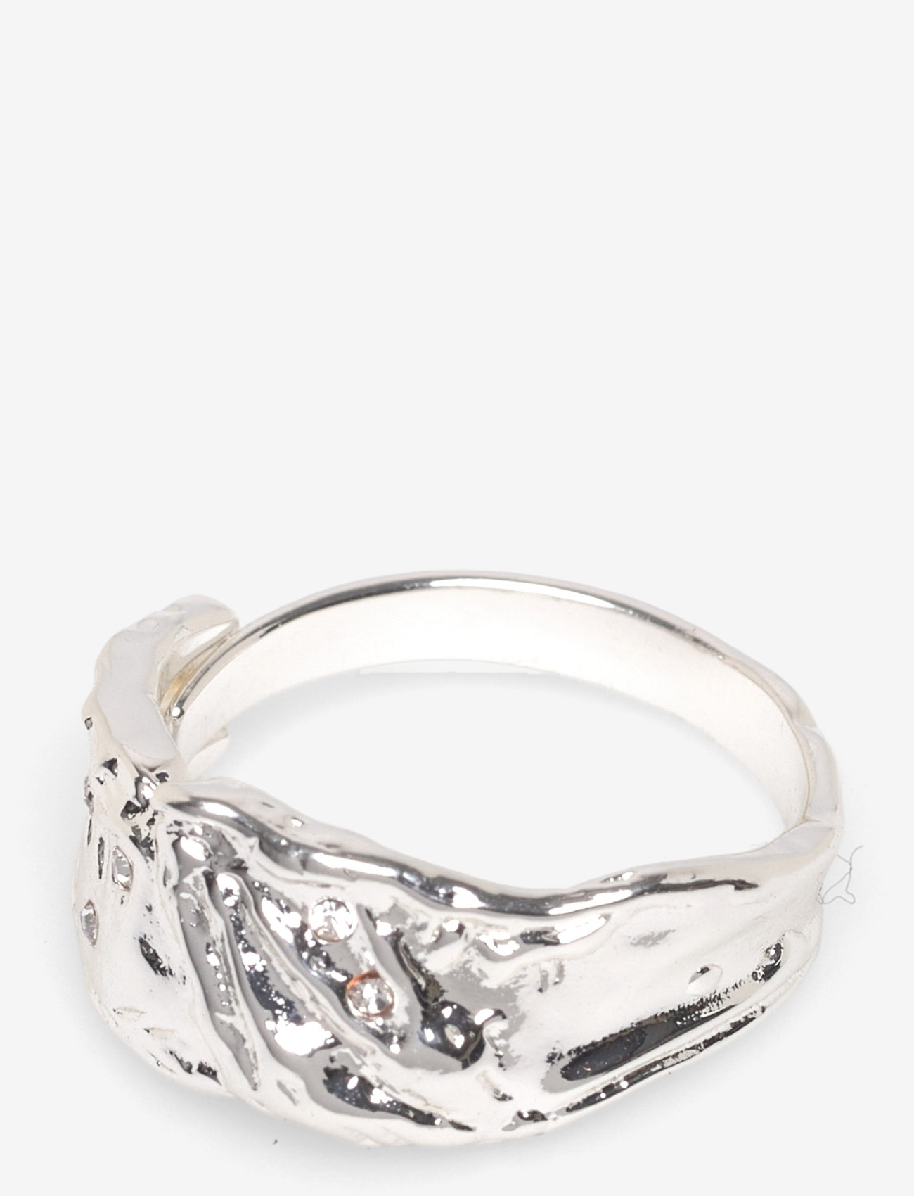 Pilgrim - SOL organic shaped crystal ring silver-plated - silver plated - 0