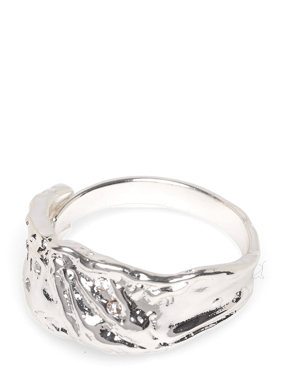 Pilgrim - SOL organic shaped crystal ring silver-plated - silver plated - 0