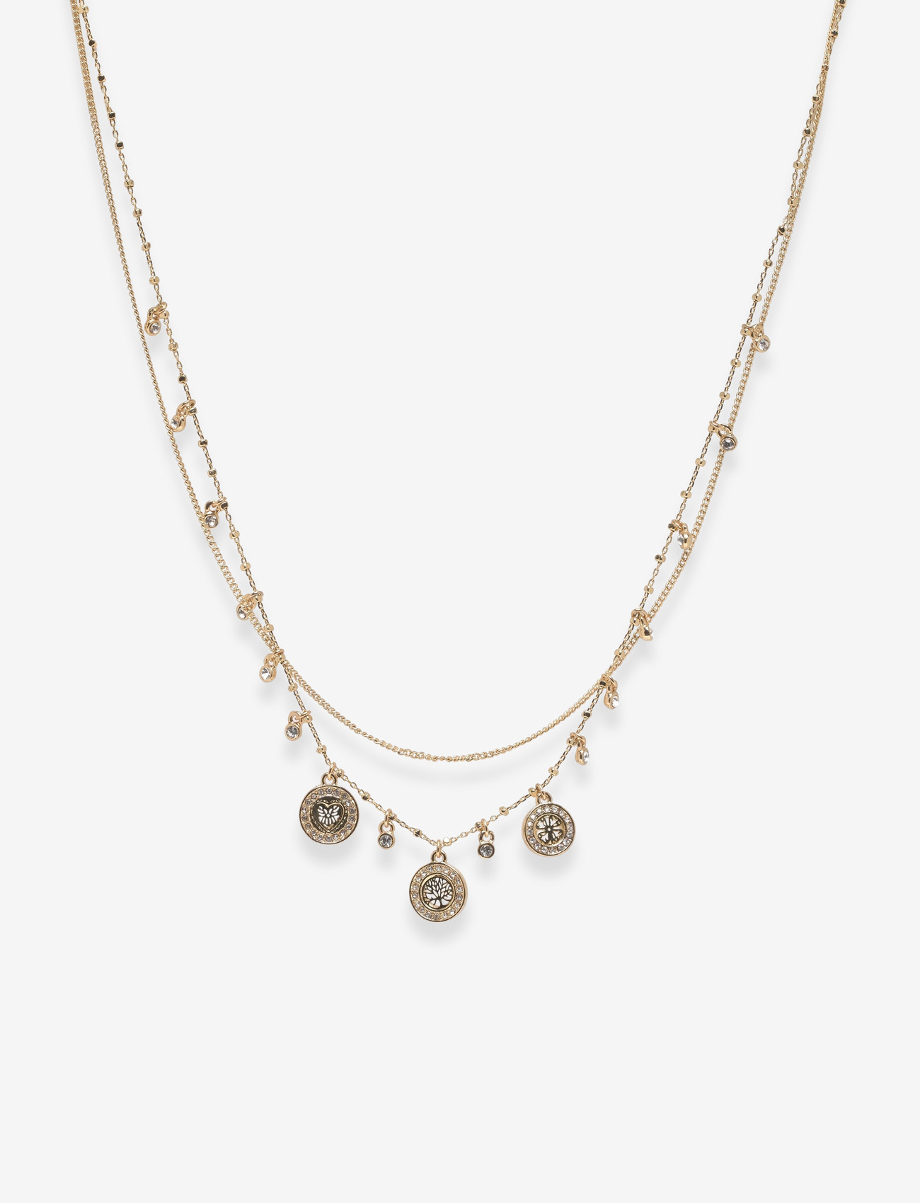 Pilgrim - VERONICA coins & crystal necklace gold-plated - kaelaketid - gold plated - 0