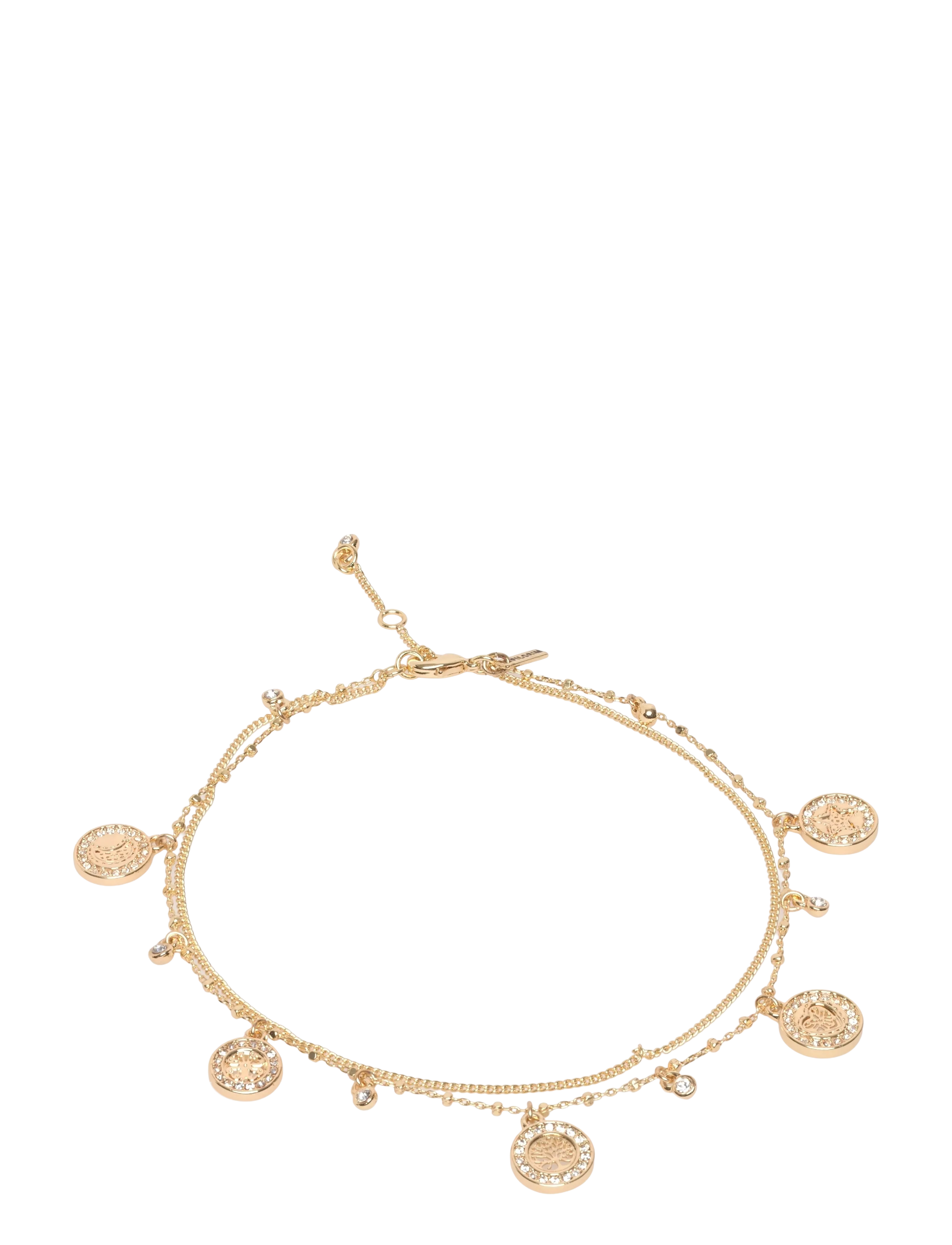 Pilgrim VERONICA coin pendant ankle chain gold-plated - Nilkkakorut - GOLD PLATED / gold