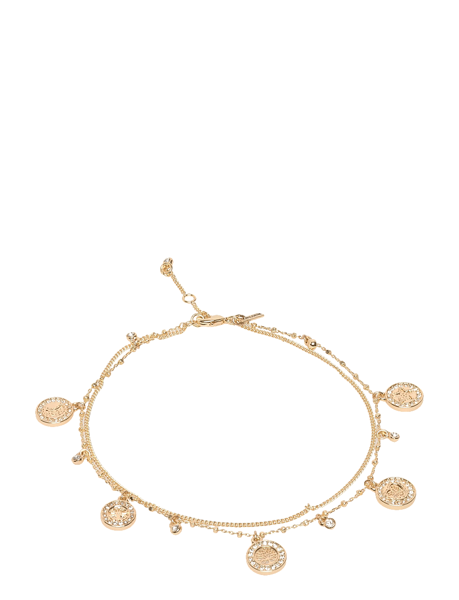 Pilgrim - VERONICA coin pendant ankle chain gold-plated - konfirmationstøj - gold plated - 0