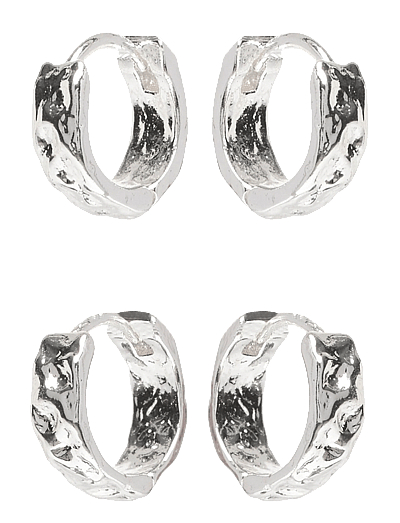 Tabitha Hoop Earrings 2-In-1 Set Silver-Plated - Creoler