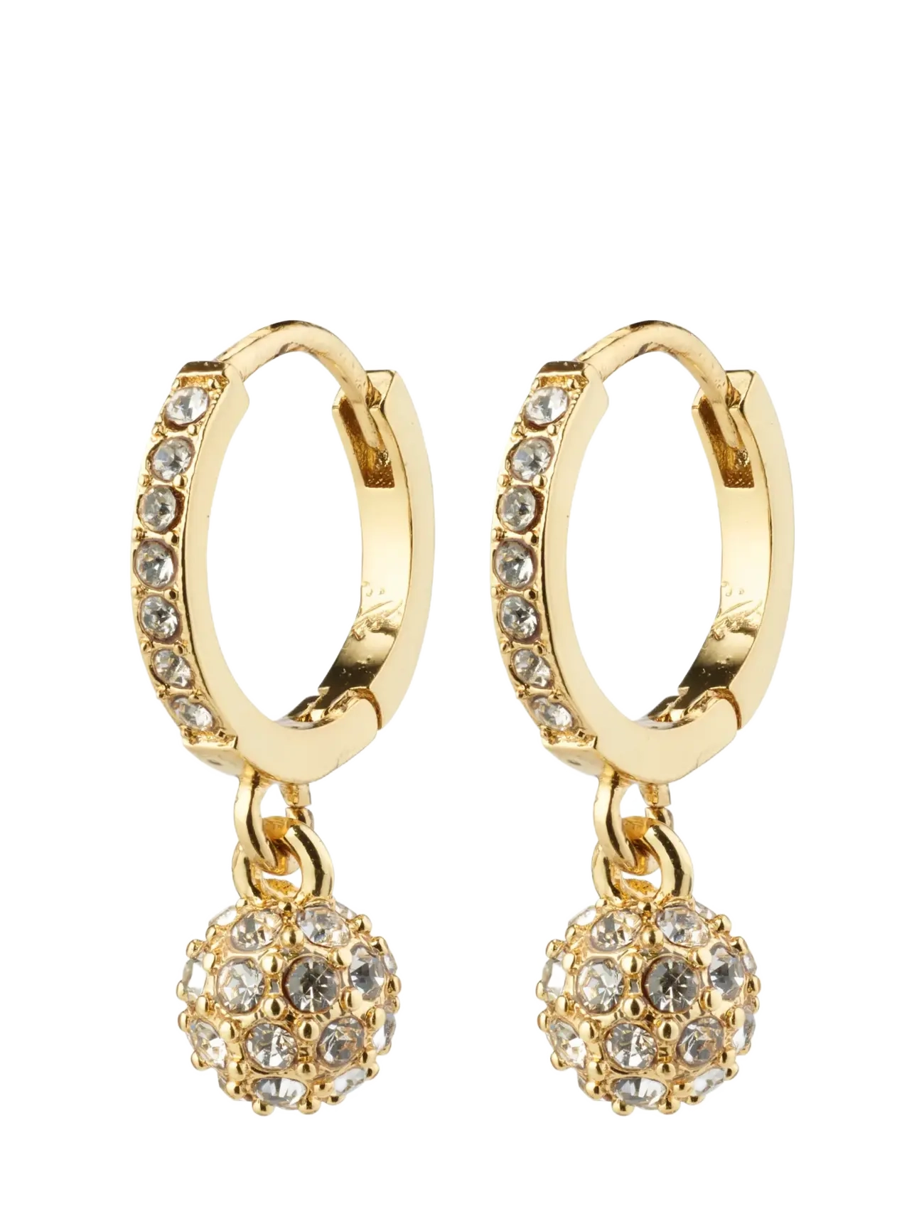 Shea Crystal Pendant Hoops Gold-Plated