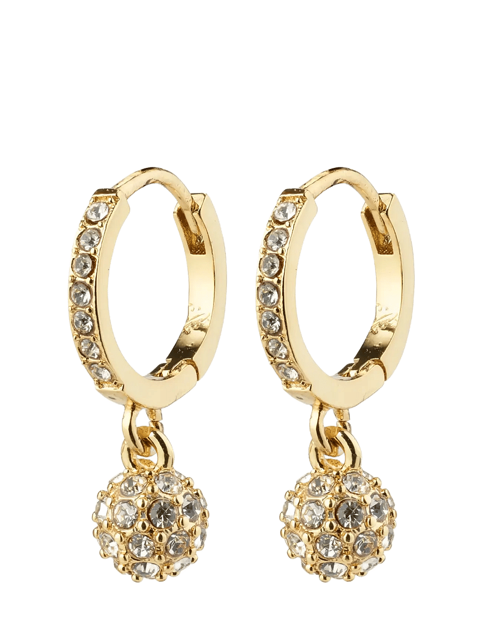 Shea Crystal Pendant Hoops Gold-Plated
