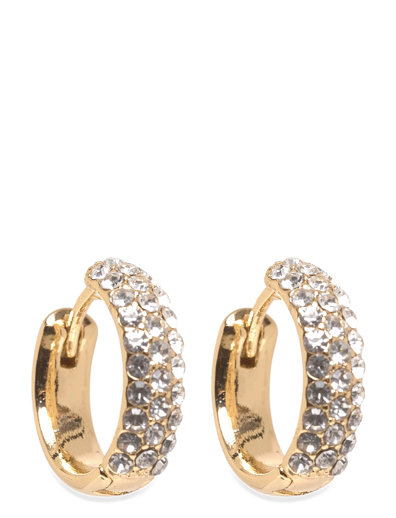 Pilgrim - SHEA crystal hoop earrings gold-plated - hoops kõrvarõngad - gold plated - 0