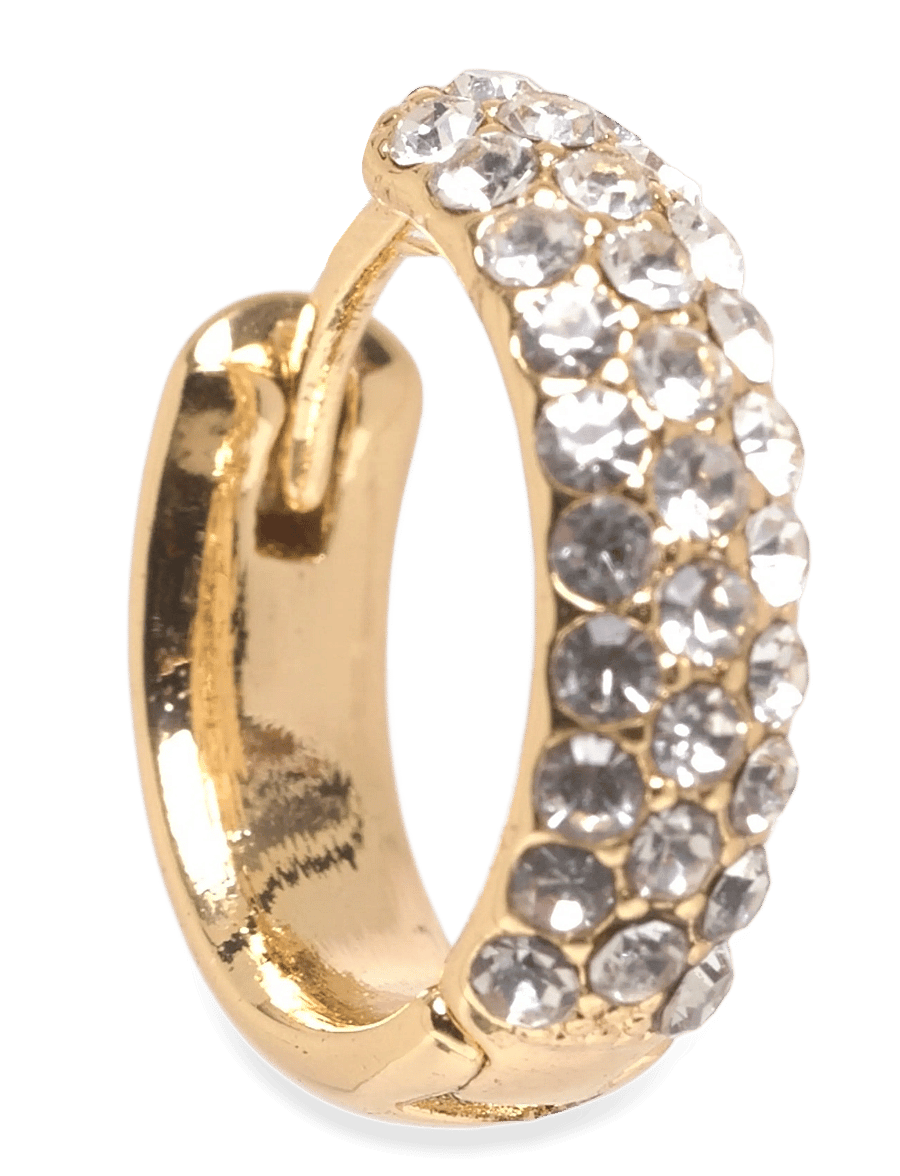 Pilgrim - SHEA crystal hoop earrings gold-plated - gold plated - 1