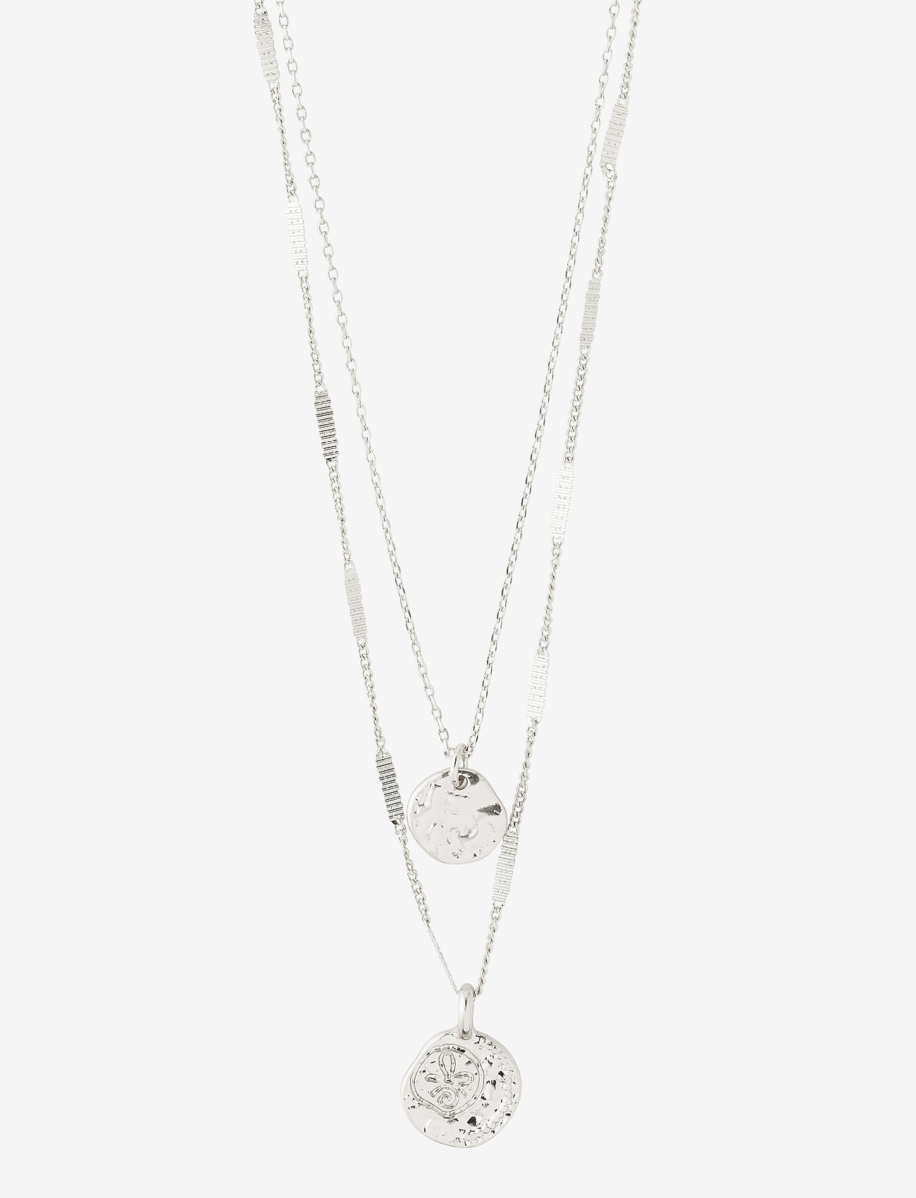 Pilgrim - HAVEN 2-in-1 coin necklace silver-plated - halskæder med vedhæng - silver plated - 1
