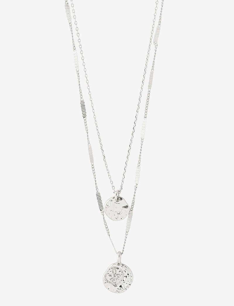 Pilgrim - HAVEN 2-in-1 coin necklace silver-plated - halskæder med vedhæng - silver plated - 1