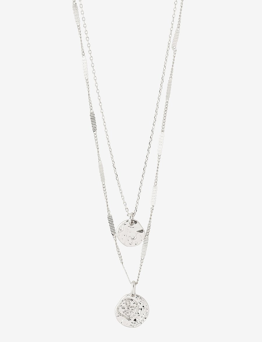 Pilgrim - HAVEN 2-in-1 coin necklace silver-plated - ripatsiga kaelakeed - silver plated - 1