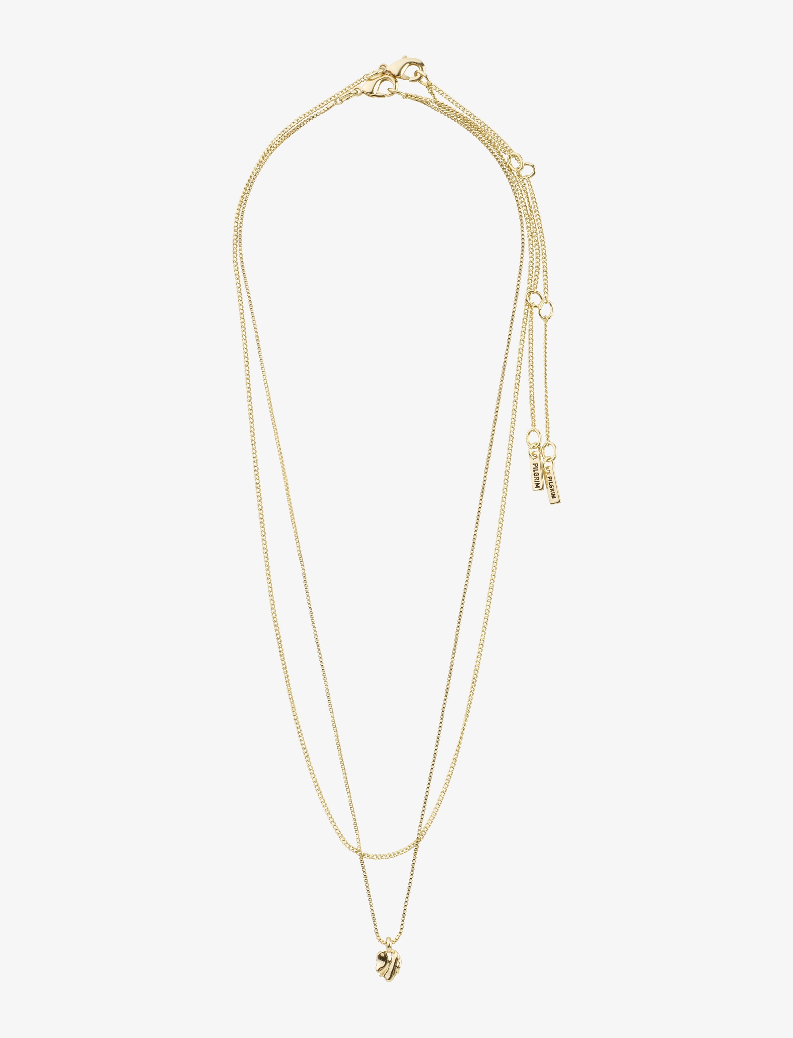 Pilgrim - TULLY recycled giftset, necklace & earstuds - gold plated - 1