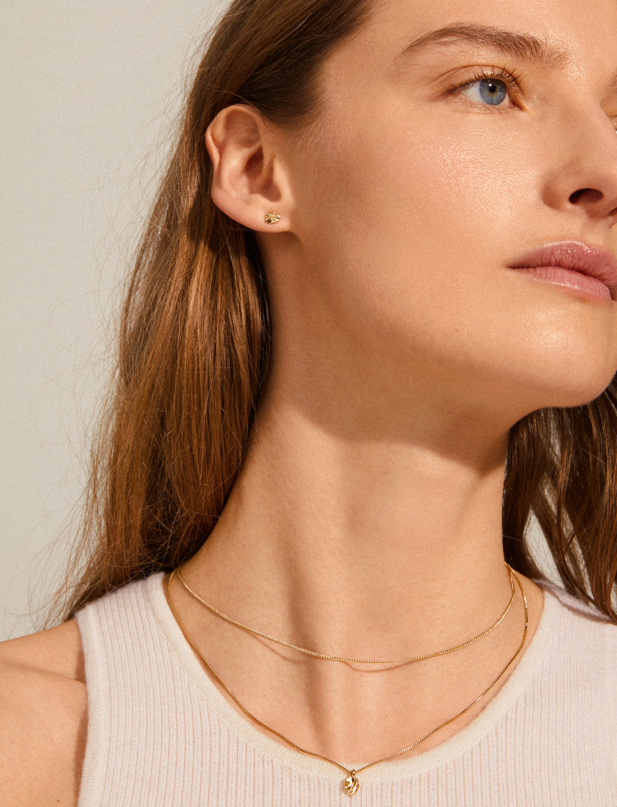 Pilgrim - TULLY recycled giftset, necklace & earstuds - gold plated - 4