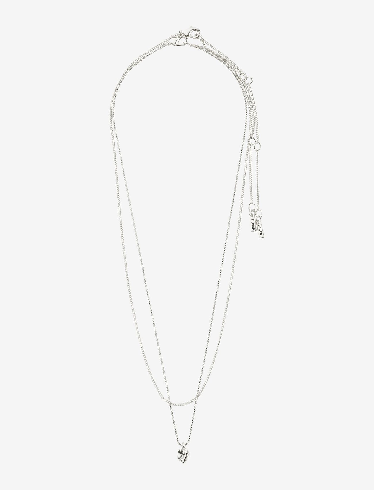 Pilgrim - TULLY recycled giftset, necklace & earstuds - ballīšu apģērbs par outlet cenām - silver plated - 1