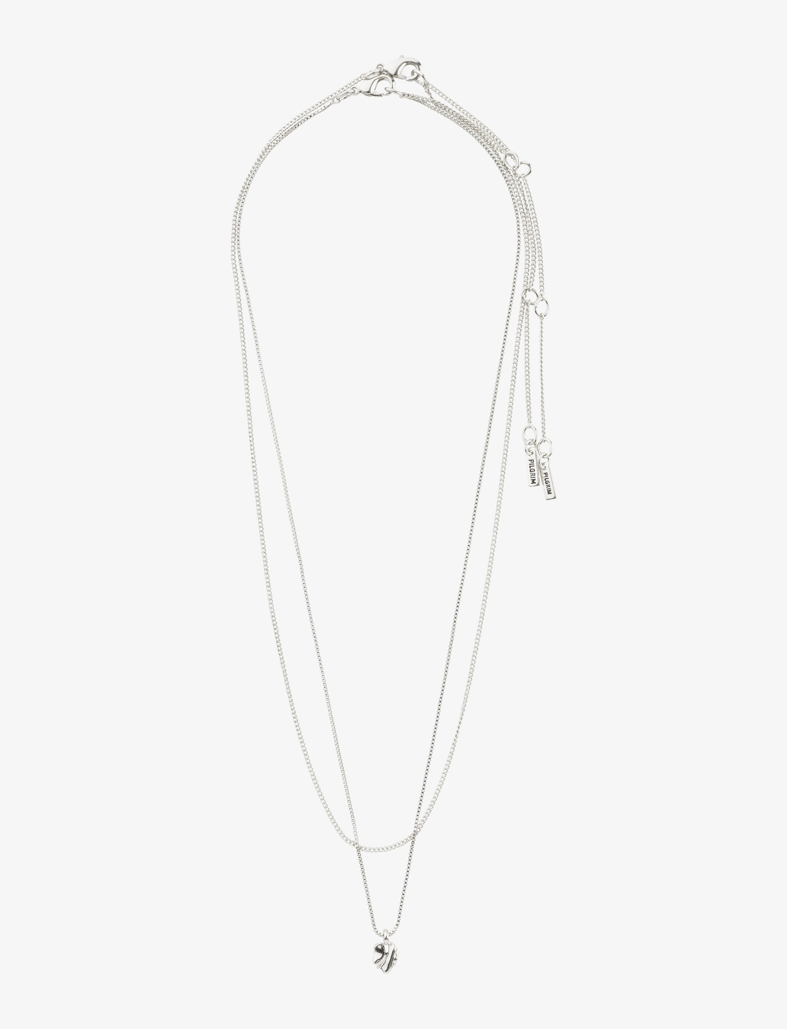 Pilgrim - TULLY recycled giftset, necklace & earstuds - silver plated - 1
