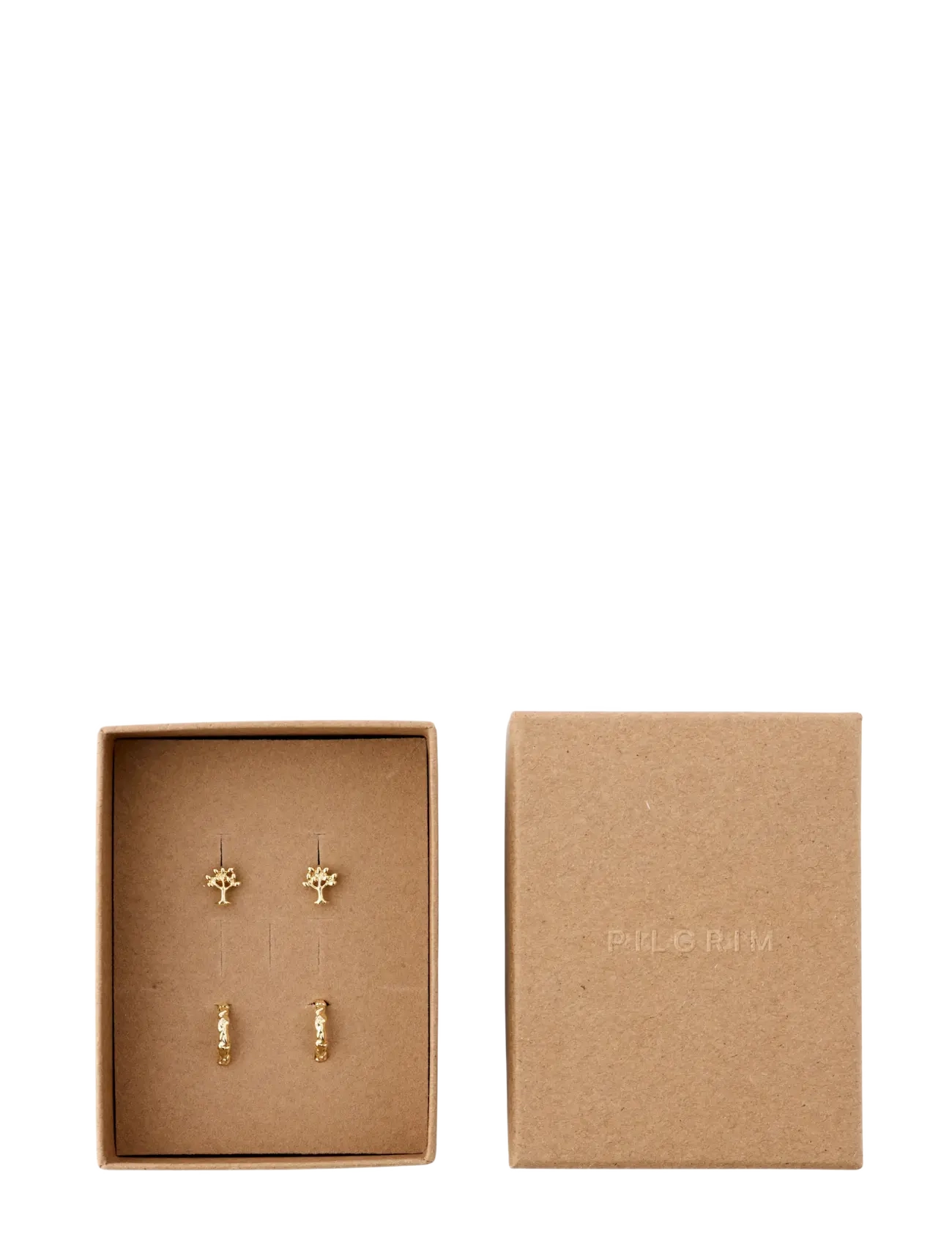 Pilgrim Piper Gift Set, Earrings 2-In-1 Set, Gold-Plated - Gold - ONE SIZE
