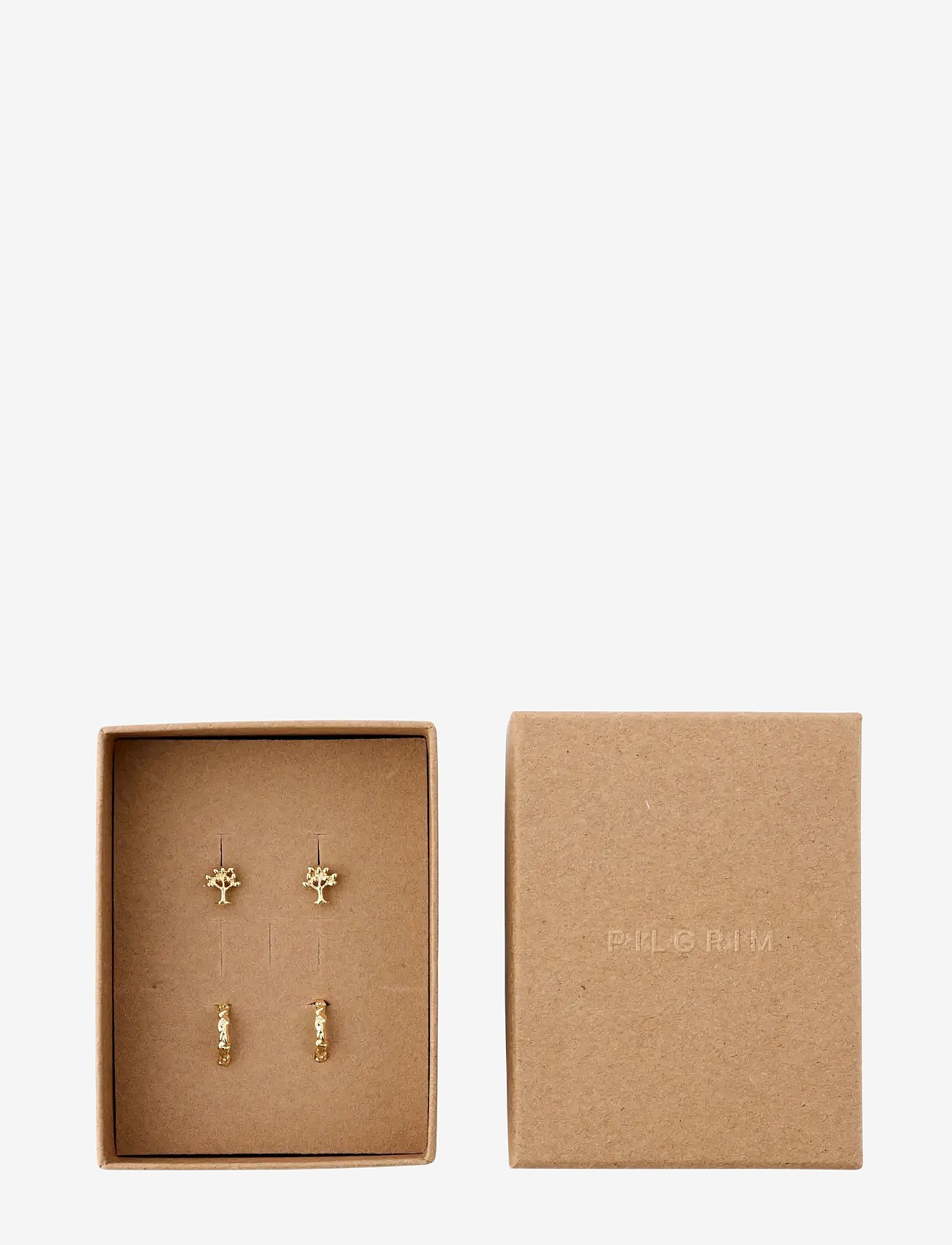 Pilgrim Piper Gift Set, Earrings 2-In-1 Set, Gold-Plated - Gold - ONE SIZE