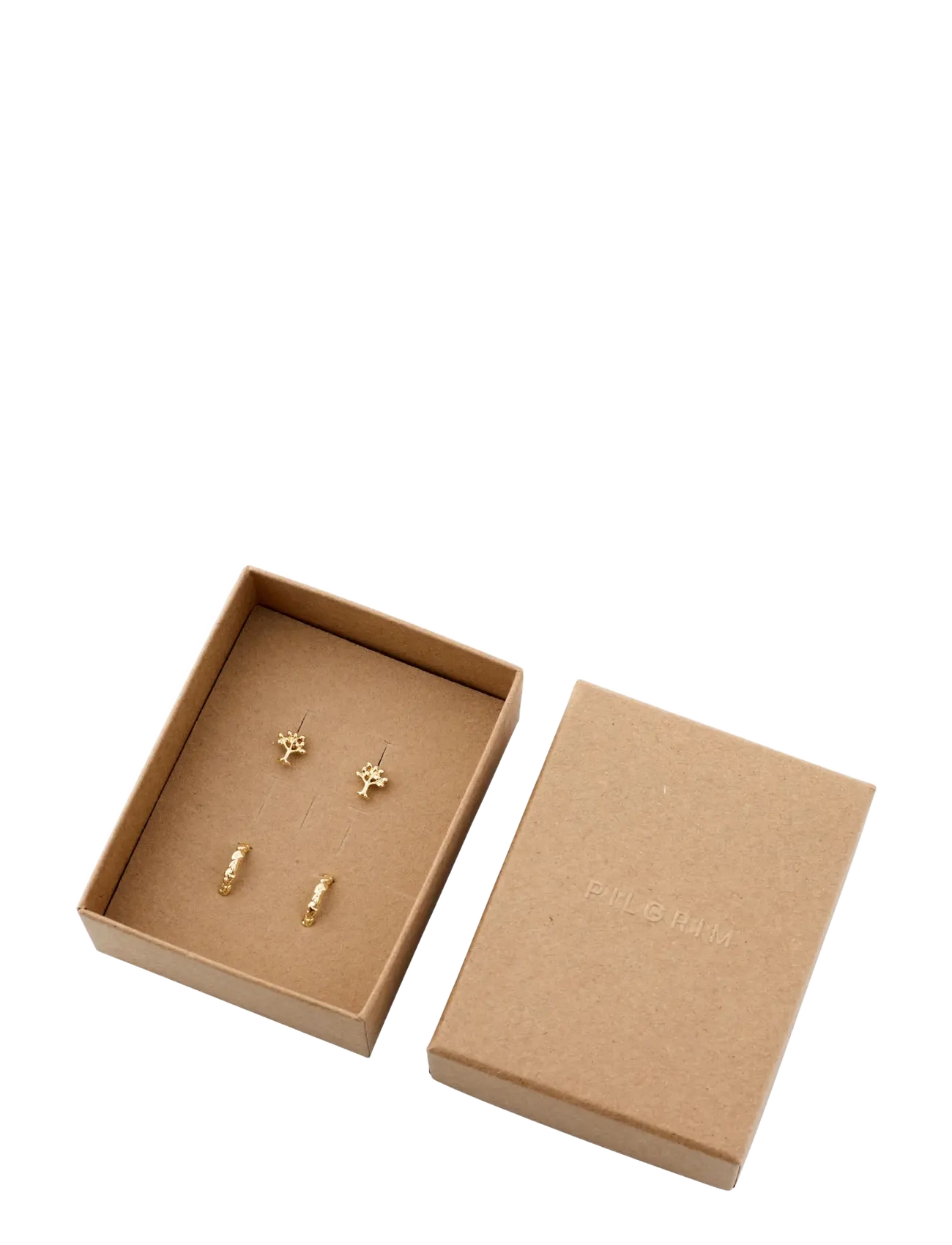Pilgrim - PIPER gift set, earrings 2-in-1 set, gold-plated - gold plated - 3