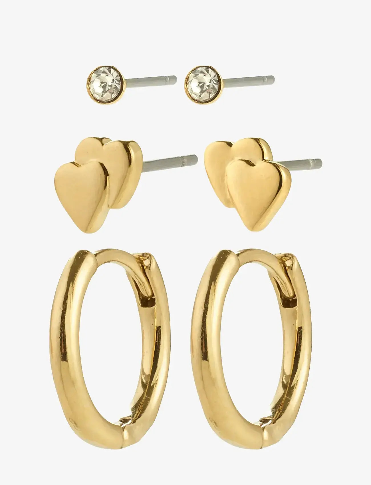 Pilgrim - HALO gift set earrings 3-in-1 set - stud earrings - gold plated - 2