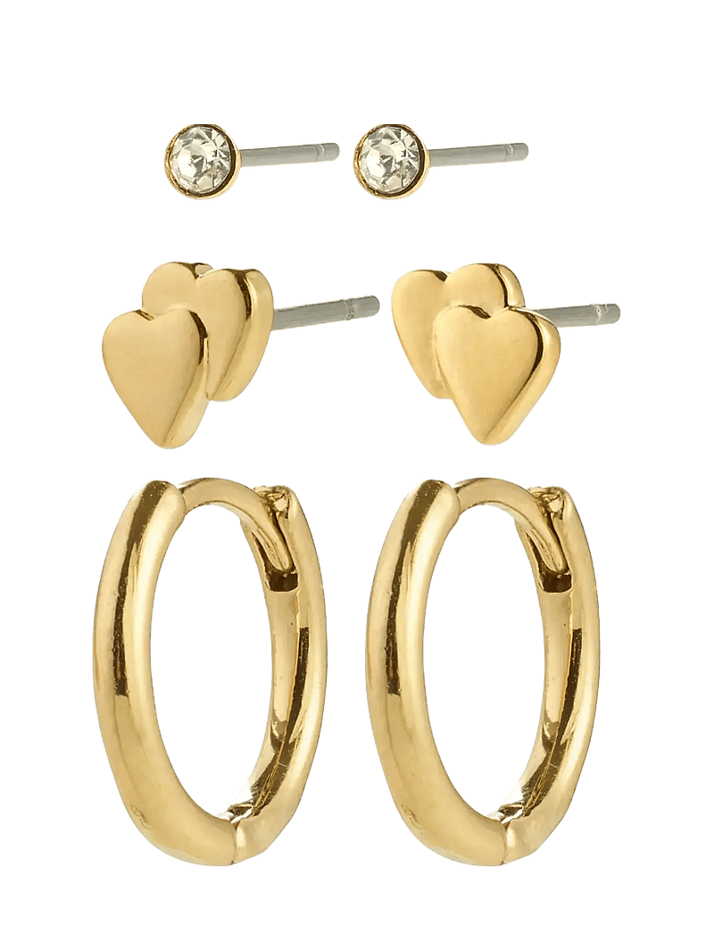 Pilgrim - HALO gift set earrings 3-in-1 set - stud earrings - gold plated - 2