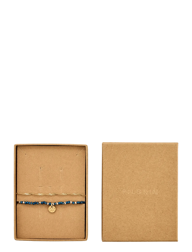 Pilgrim - BELLAMY gift set, bracelet 2-in-1 set - grandininės apyrankės - gold plated - 1