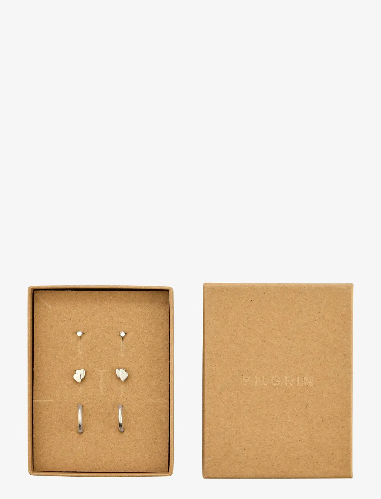 Pilgrim - HALO gift set, earrings 3-in-1 set - ohrstecker - silver plated - 1