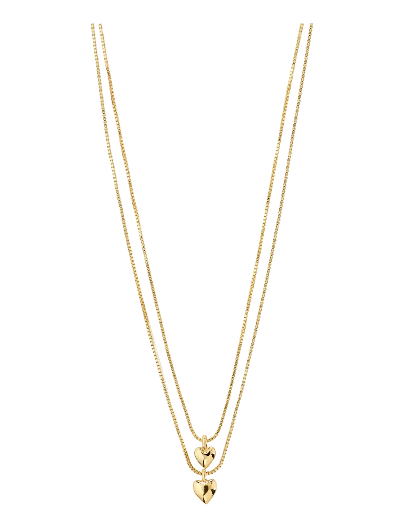 Pilgrim - PENINA gift set, necklace & earstuds, gold-plated - gold plated - 2
