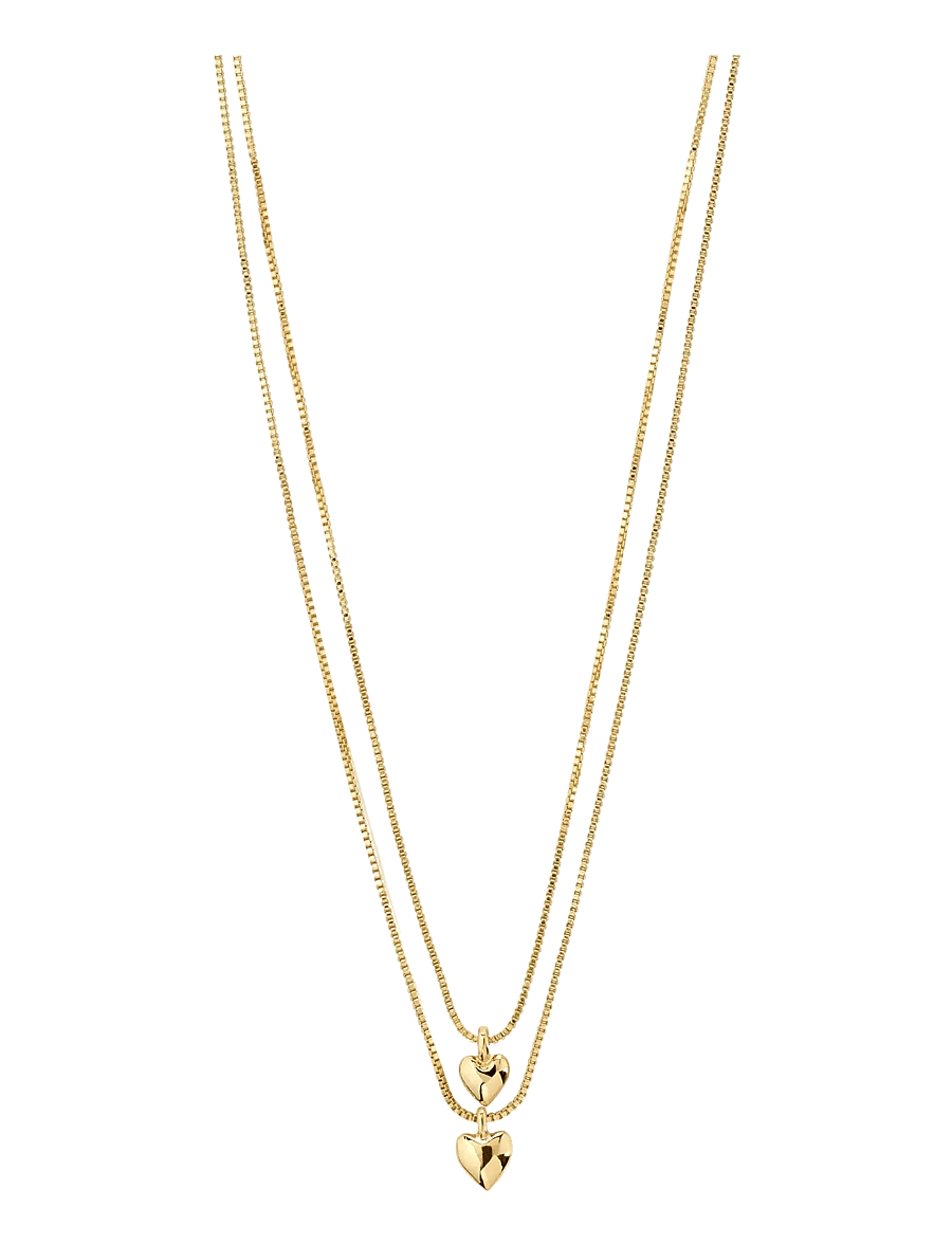 Pilgrim - PENINA gift set, necklace & earstuds, gold-plated - gold plated - 2