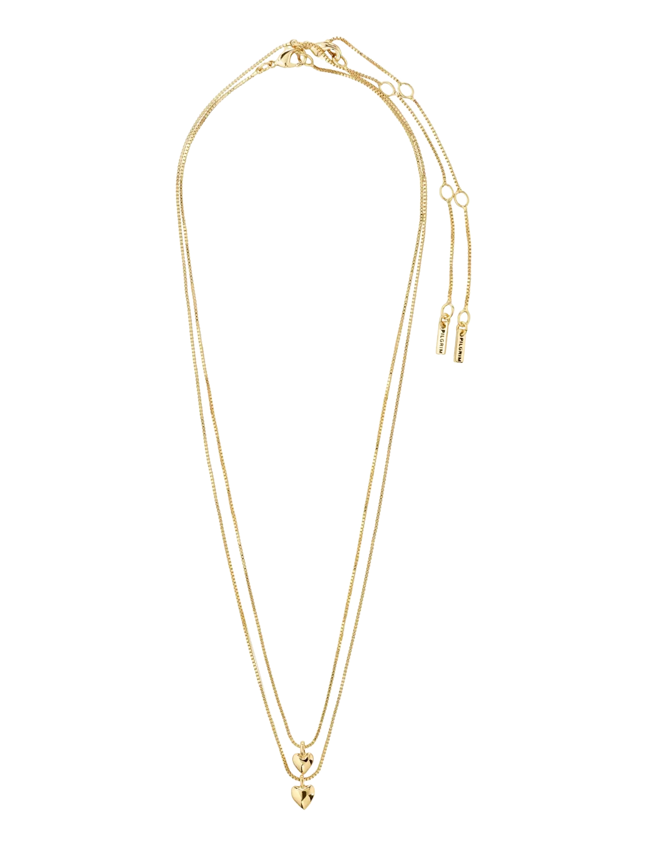 Pilgrim - PENINA gift set, necklace & earstuds, gold-plated - gold plated - 3
