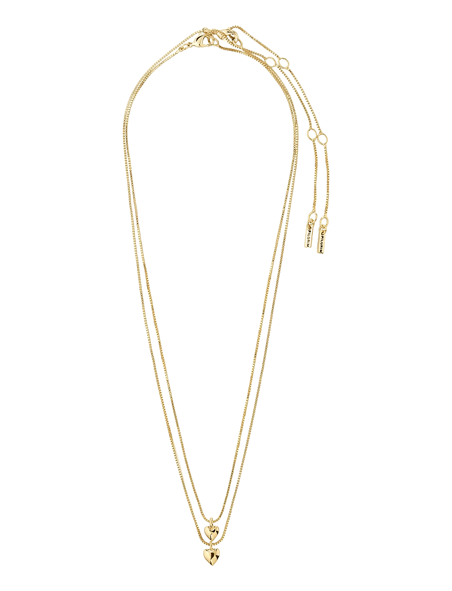 Pilgrim - PENINA gift set, necklace & earstuds, gold-plated - gold plated - 3