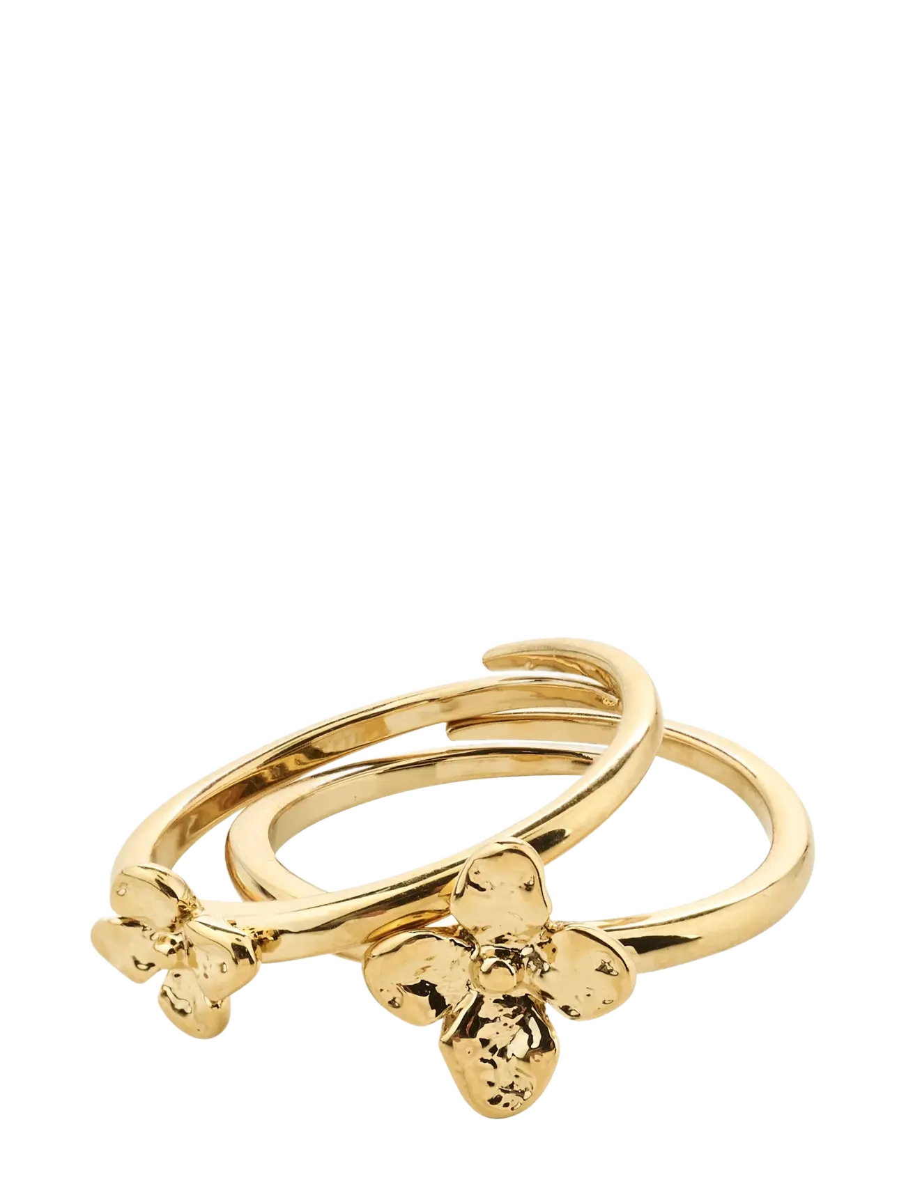 Pilgrim - SANINE gift set, rings & earstuds, gold-plated - stud earrings - gold plated - 2