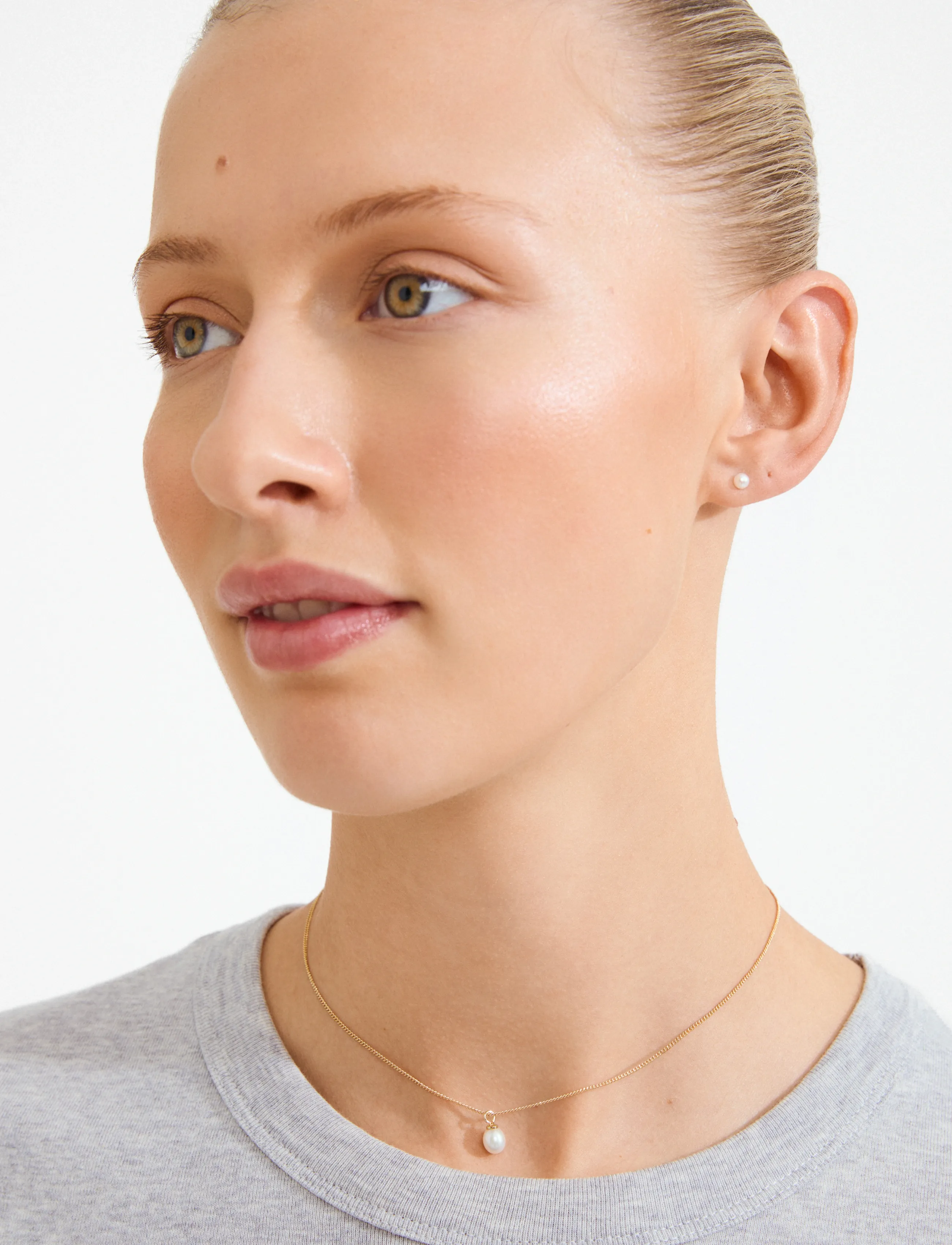 Pilgrim Evena Gift Set, Necklace & Earstuds, Gold-Plated, One Size, Gold, Halskæder > Perlehalskæder, Dame