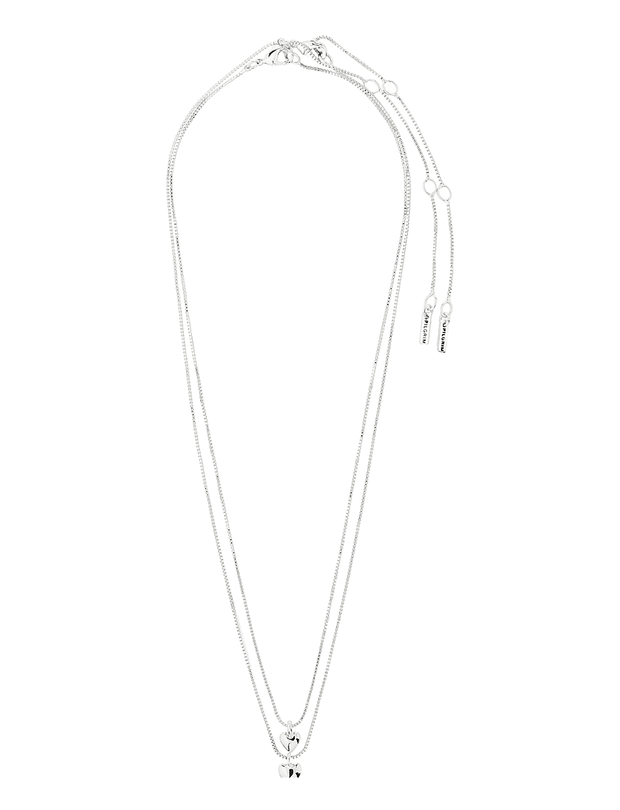 Pilgrim - PENINA gift set, necklace & earstuds, silver-plated - silver plated - 3
