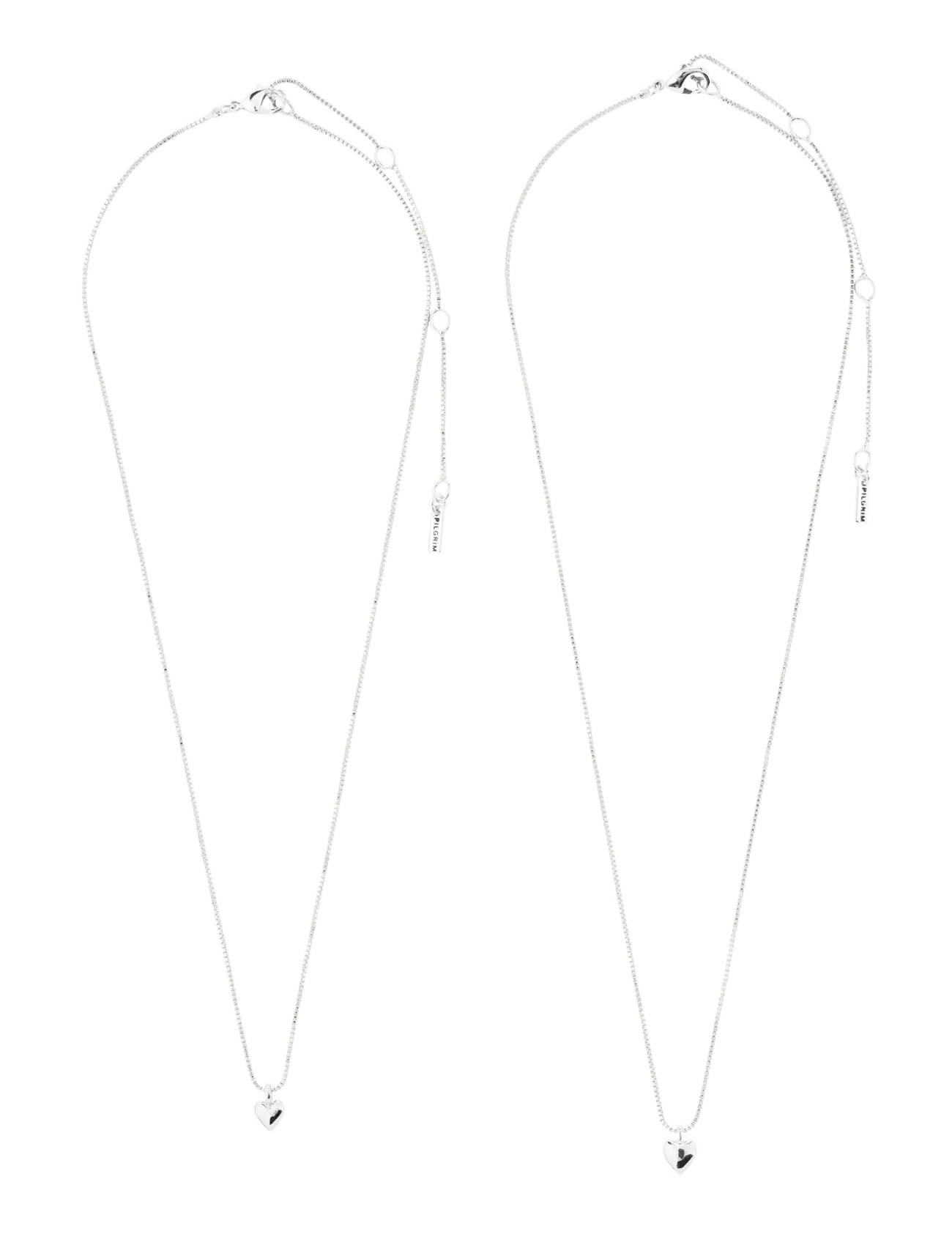 Pilgrim - PENINA gift set, necklace & earstuds, silver-plated - silver plated - 4