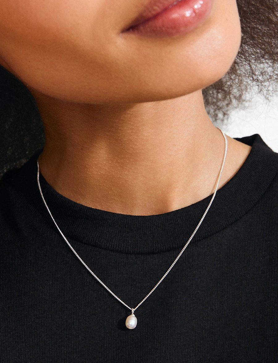 Pilgrim - EVENA gift set, necklace & earstuds, silver-plated - silver plated - 4