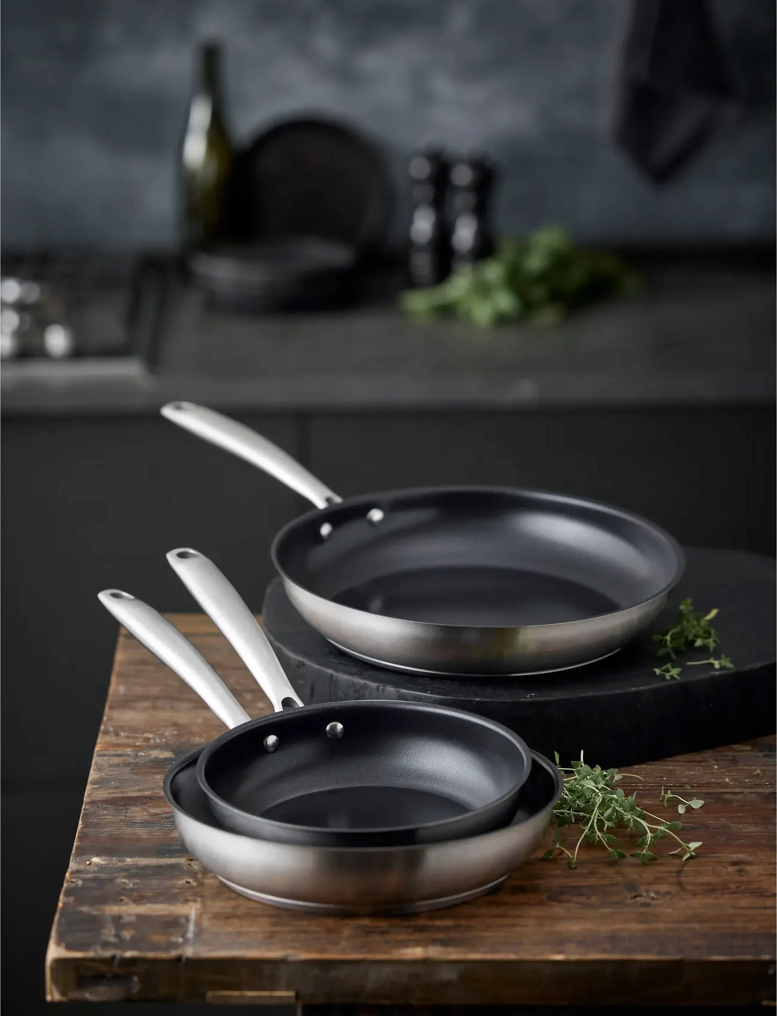Pillivuyt Gourmet Stegepande Keramisk Non-Stick Roya, Ø 20 cm, Pots & Pans, Silber - Frying Homeware
