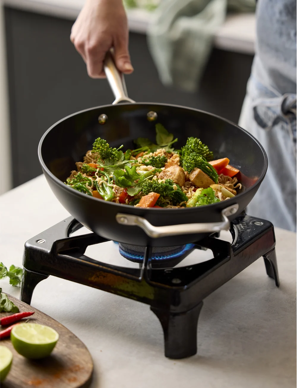 Pillivuyt Gourmet - Wok ceramic non-stick Travo - wok pönnur - svart - 1
