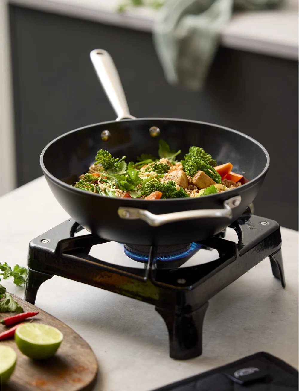 Pillivuyt Gourmet - Wok ceramic non-stick Travo - wok pönnur - svart - 2