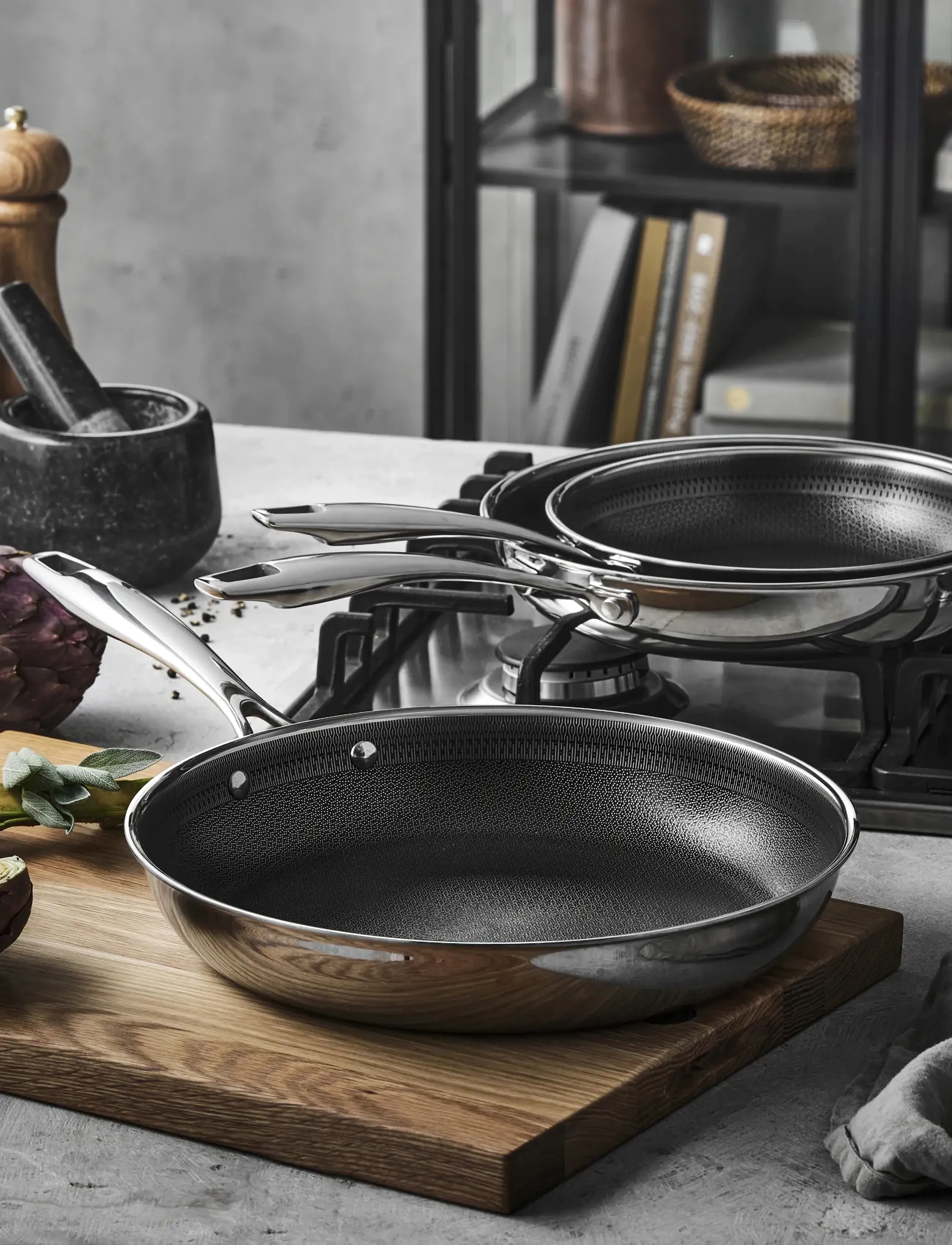 Pillivuyt Gourmet Stegepande Paillon Hybrid - Vis alt - METALL / silver