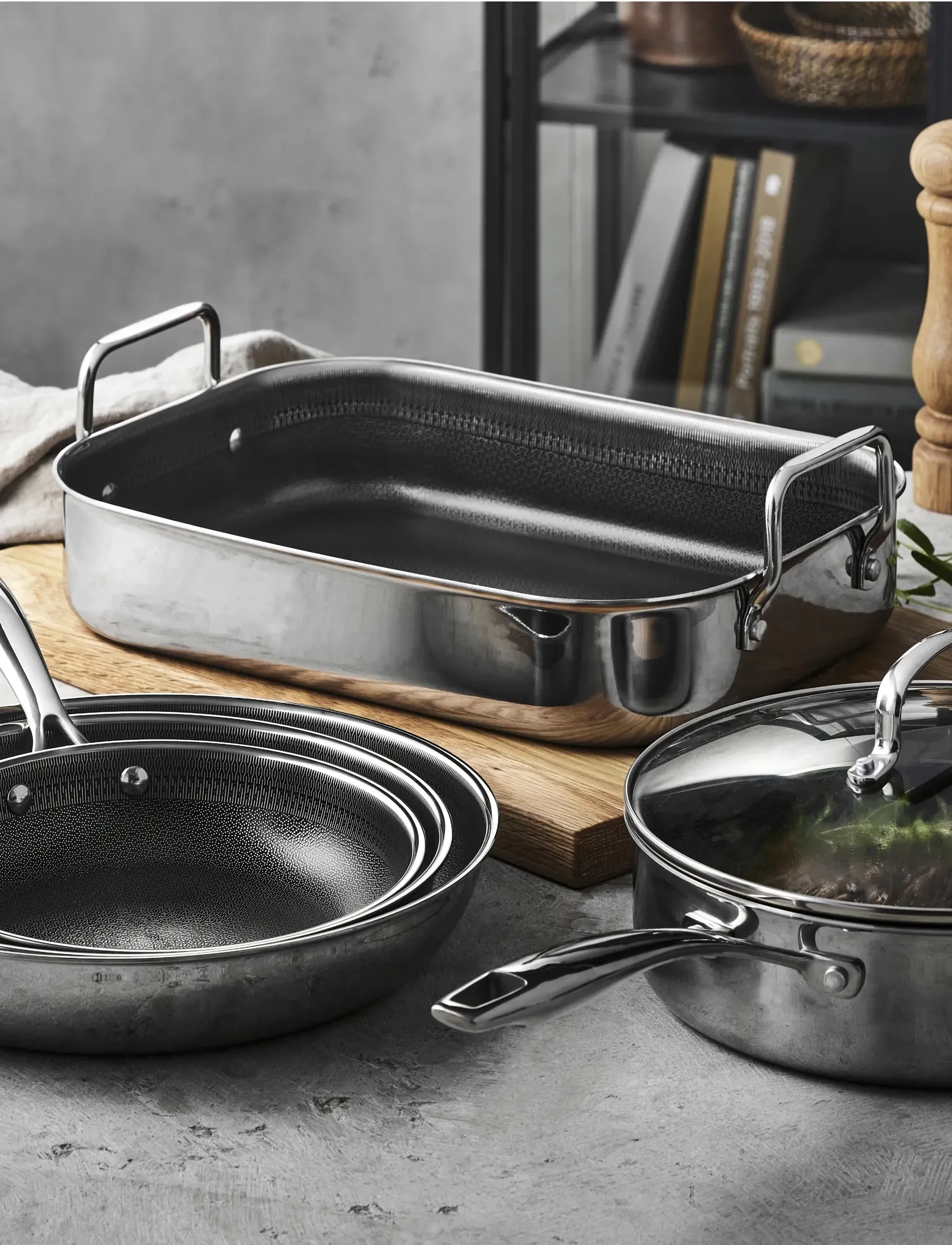 Pillivuyt Gourmet Stegepande Paillon Hybrid, Ø 28 cm, Pots & Pans, Silber - Frying Homeware