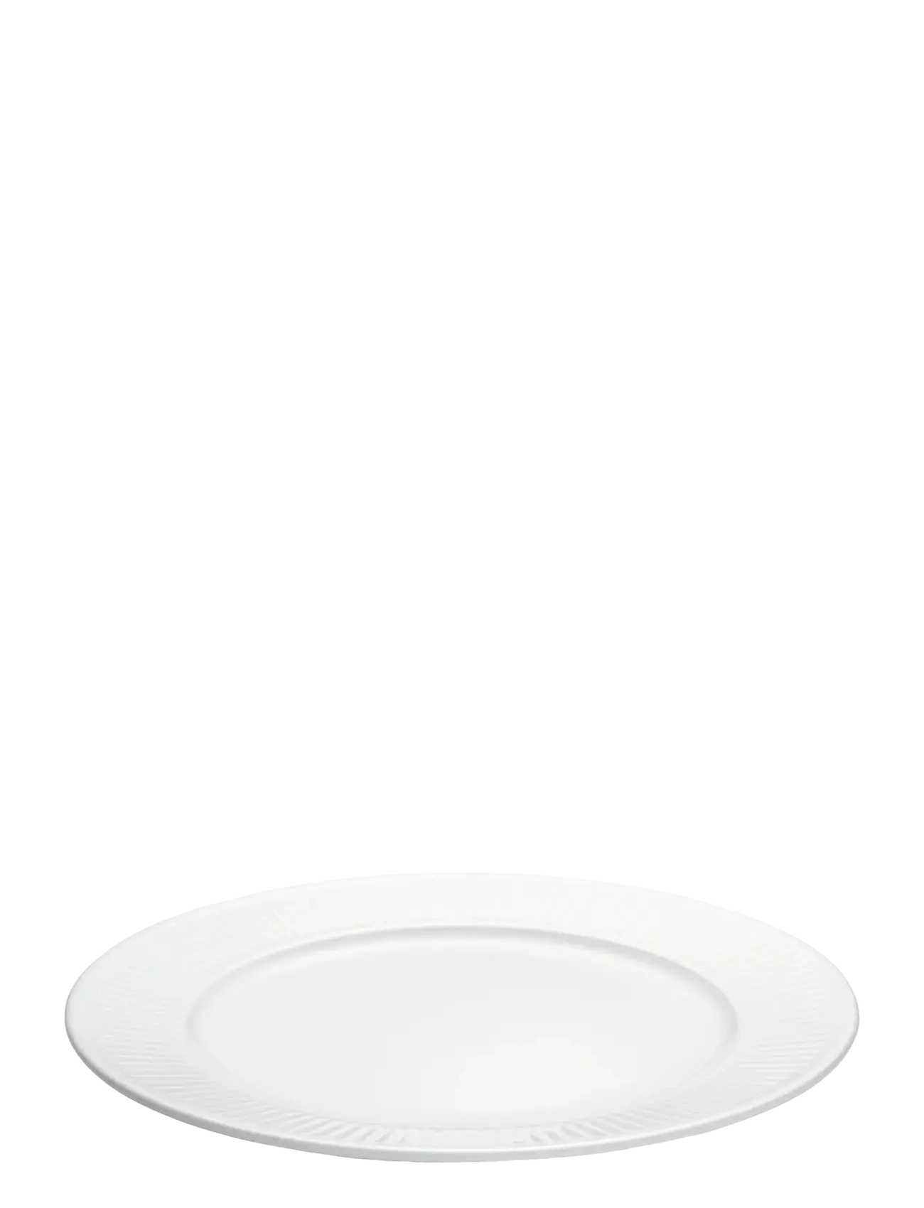 Pillivuyt Tallerken Flad Plissé 22 Cm Hvid, Ø cm, Plates, Weiß - Dinner Homeware