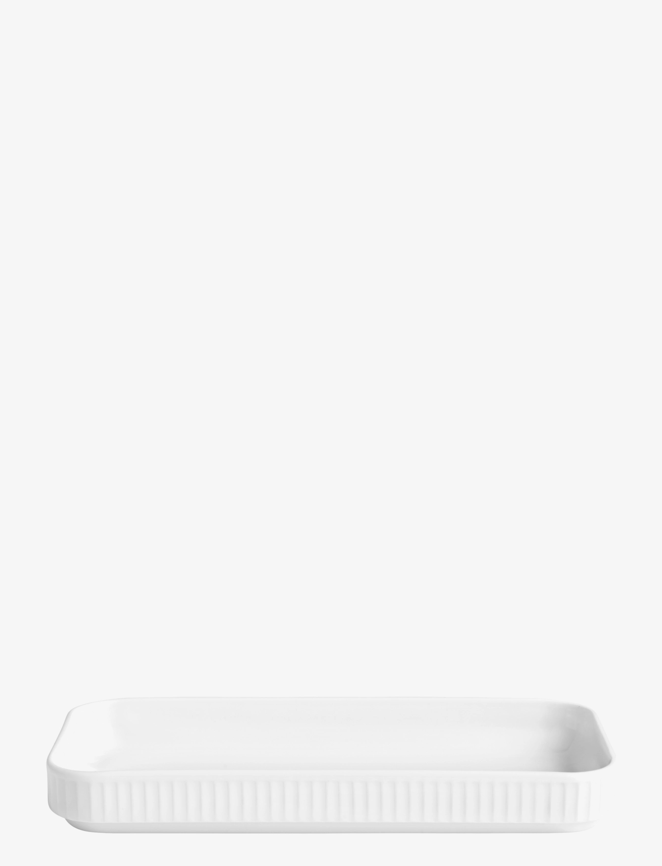 PILLIVUYT Fad Rektangulært Plissé Weiß - 24X12CM - Unisex