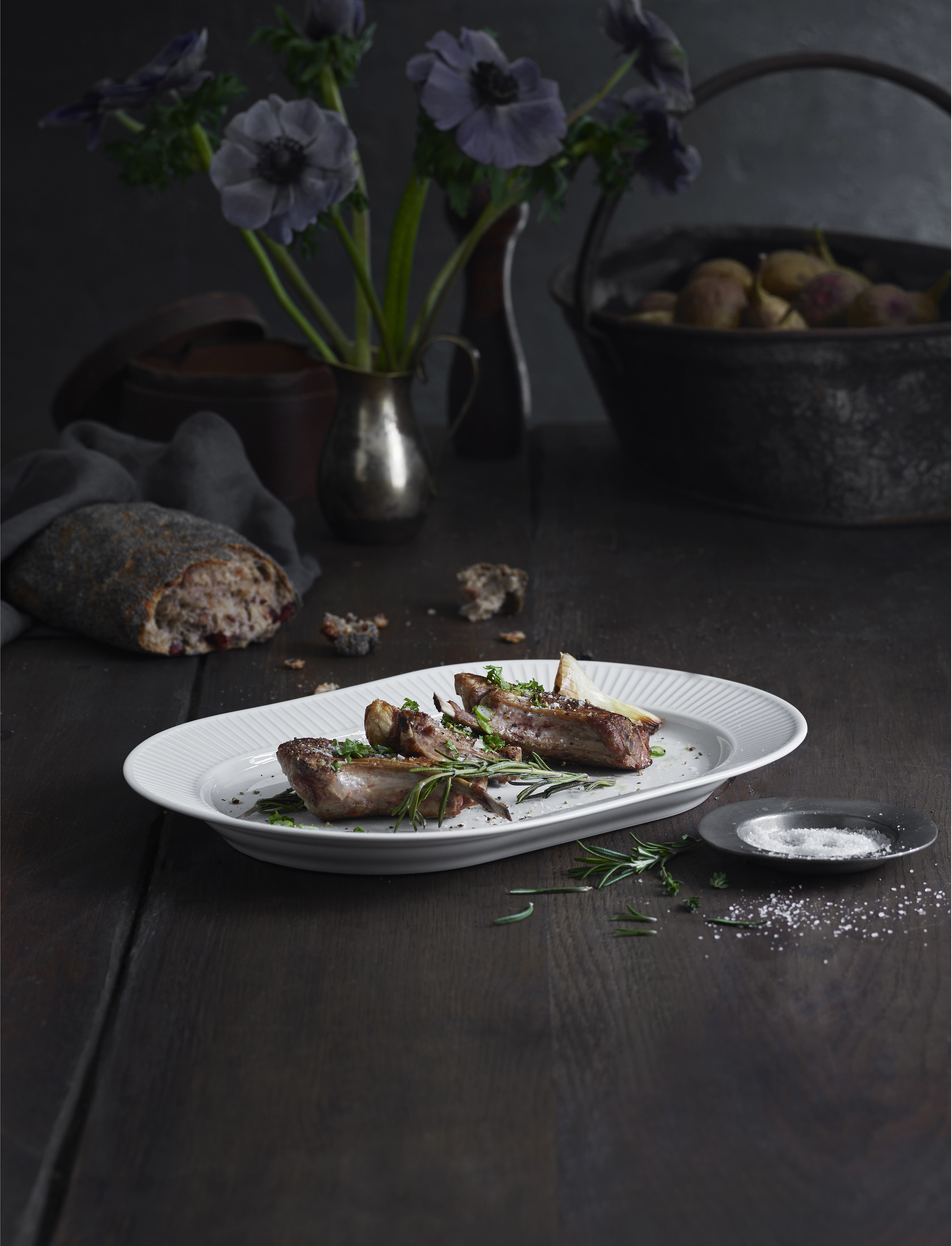 Pillivuyt - Serving Dish Oval Plissé - servierplatten - white - 3