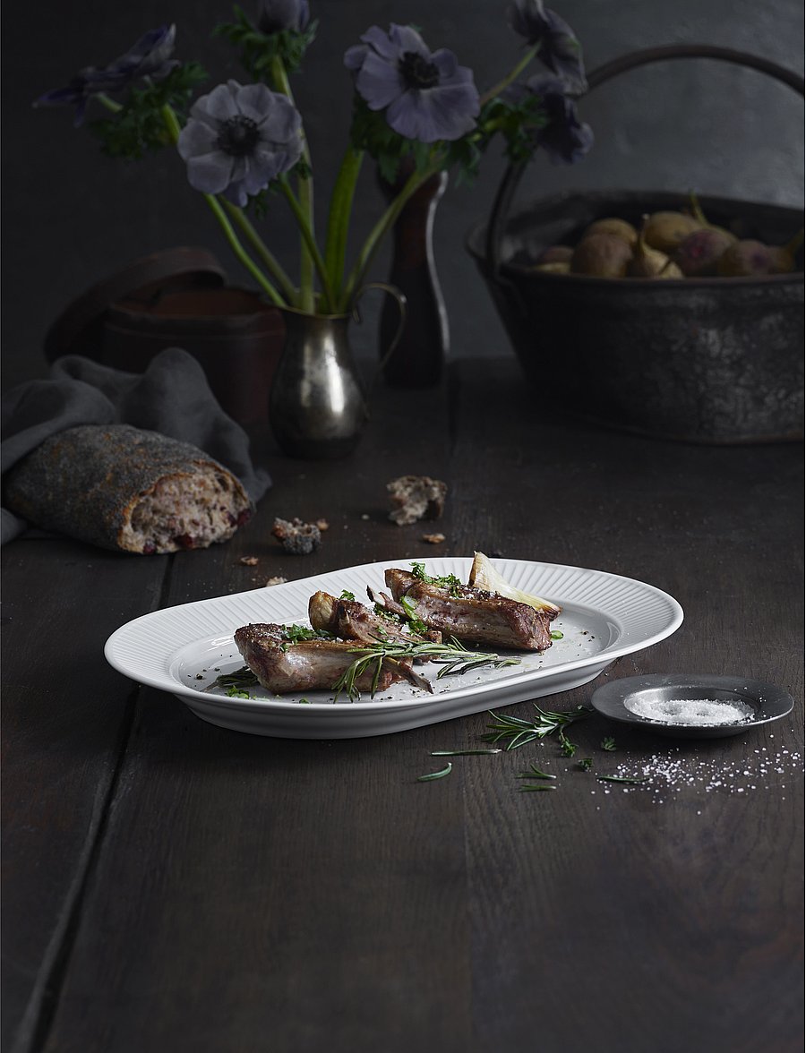 Pillivuyt - Serving Dish Oval Plissé - servierplatten - white - 3