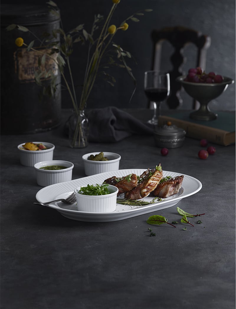 Pillivuyt - Serving Dish Oval Plissé - white - 4