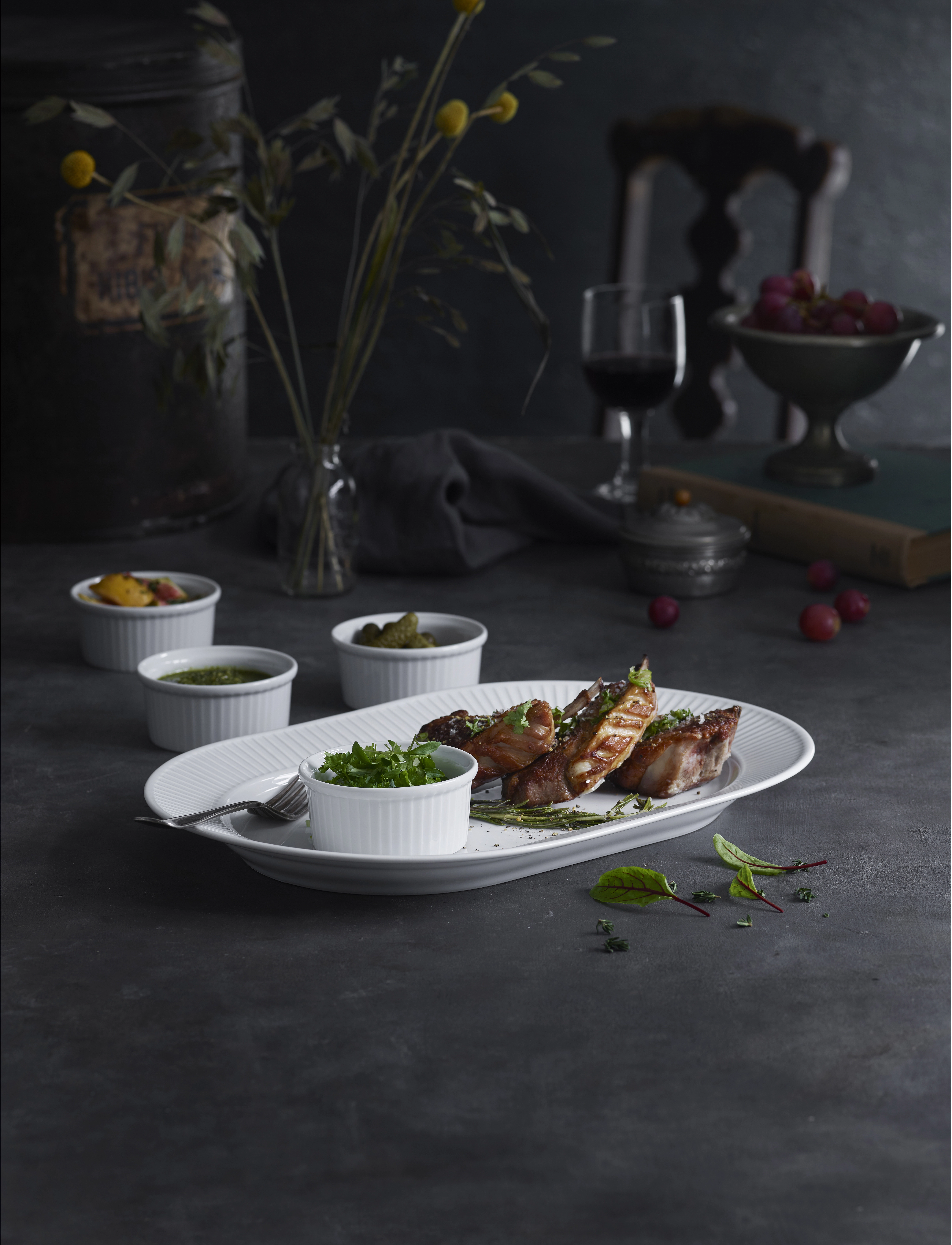 Pillivuyt - Serving Dish Oval Plissé - servierplatten - white - 4