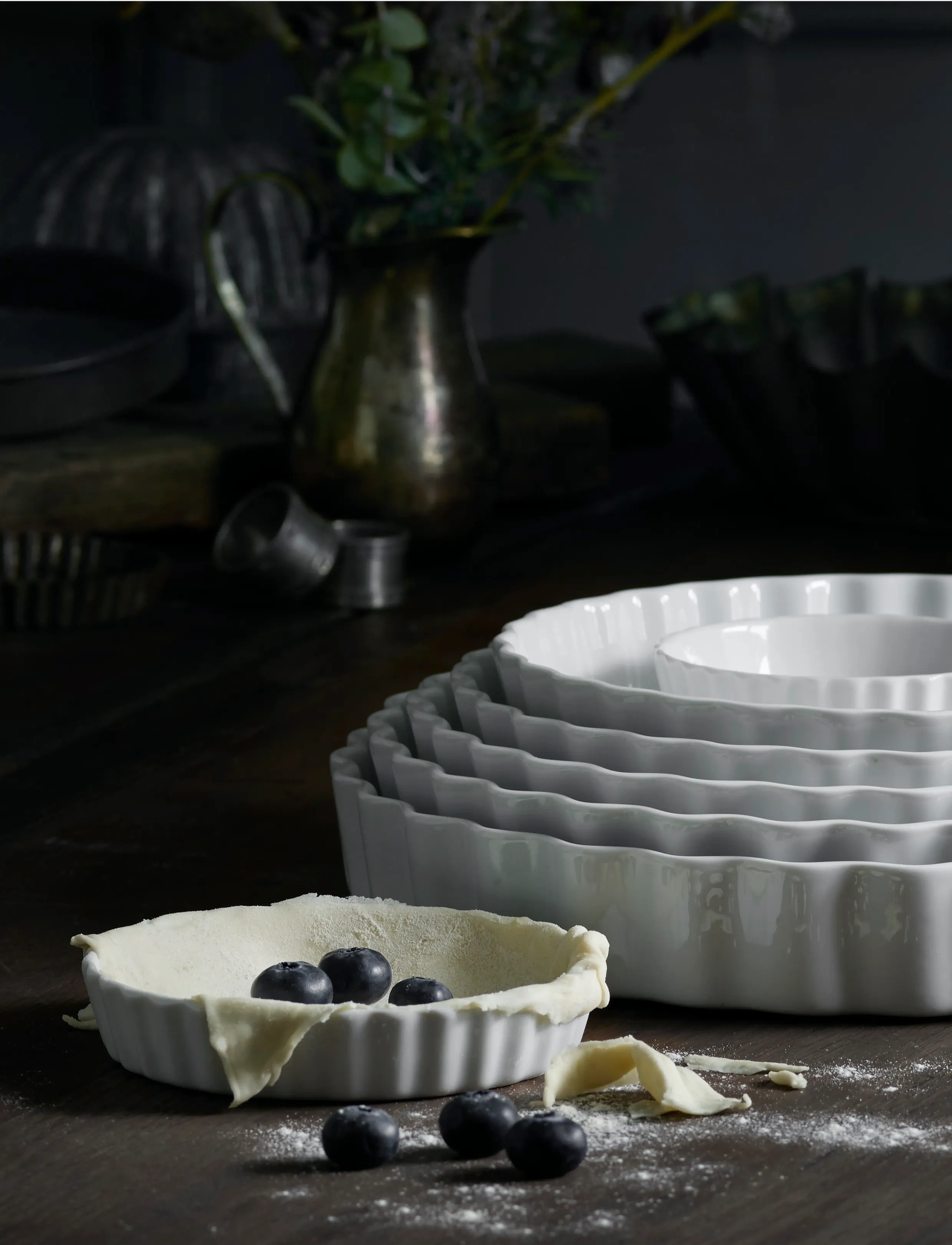 Pillivuyt Tærteform Nr. 8 Serie Originale, 25X3.7 cm, Baking Tins, Weiß - Pie Dishes, Homeware