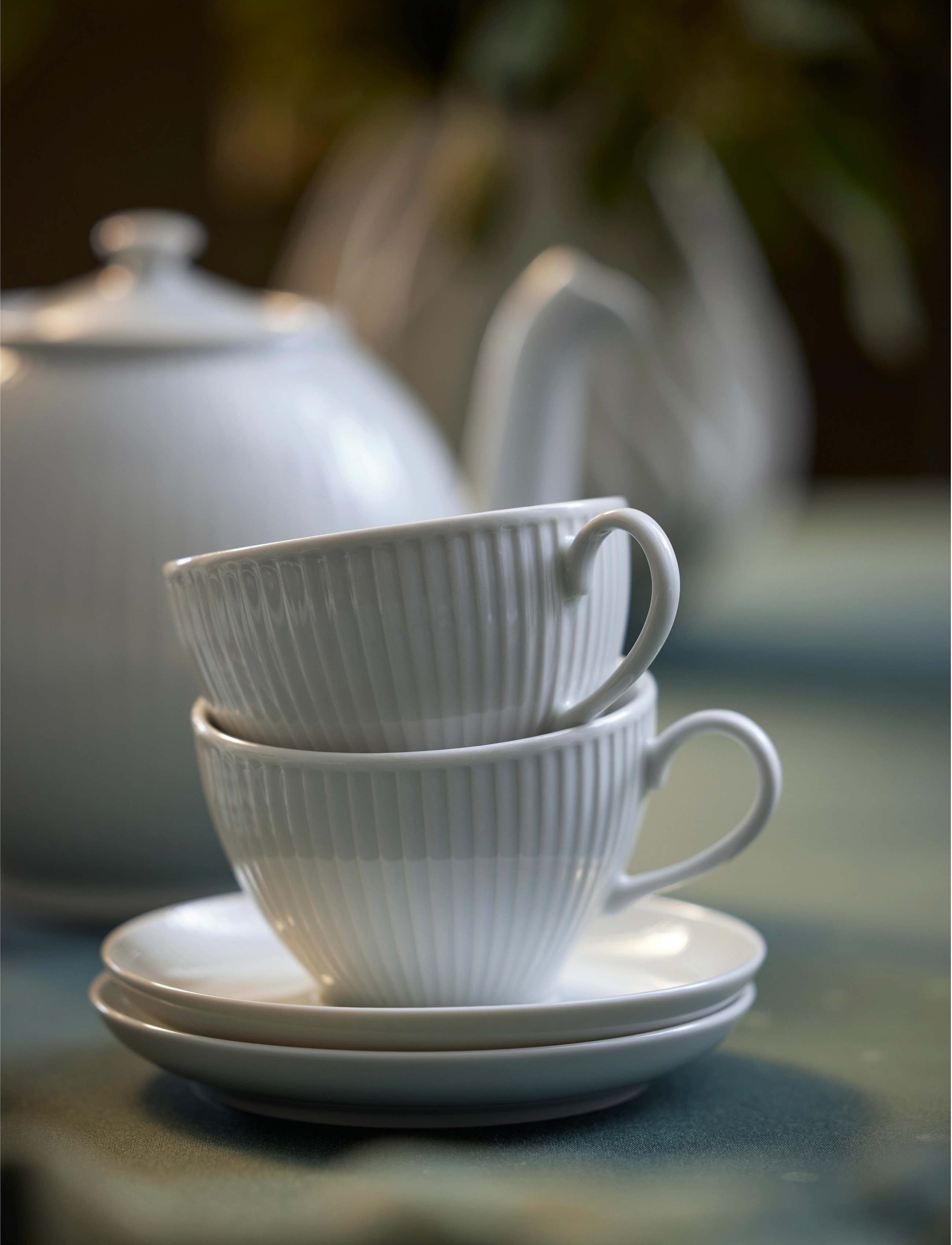 Pillivuyt Kop Plissé, 18 cl, Cups & Mugs, Weiß - Tea Cups, Homeware