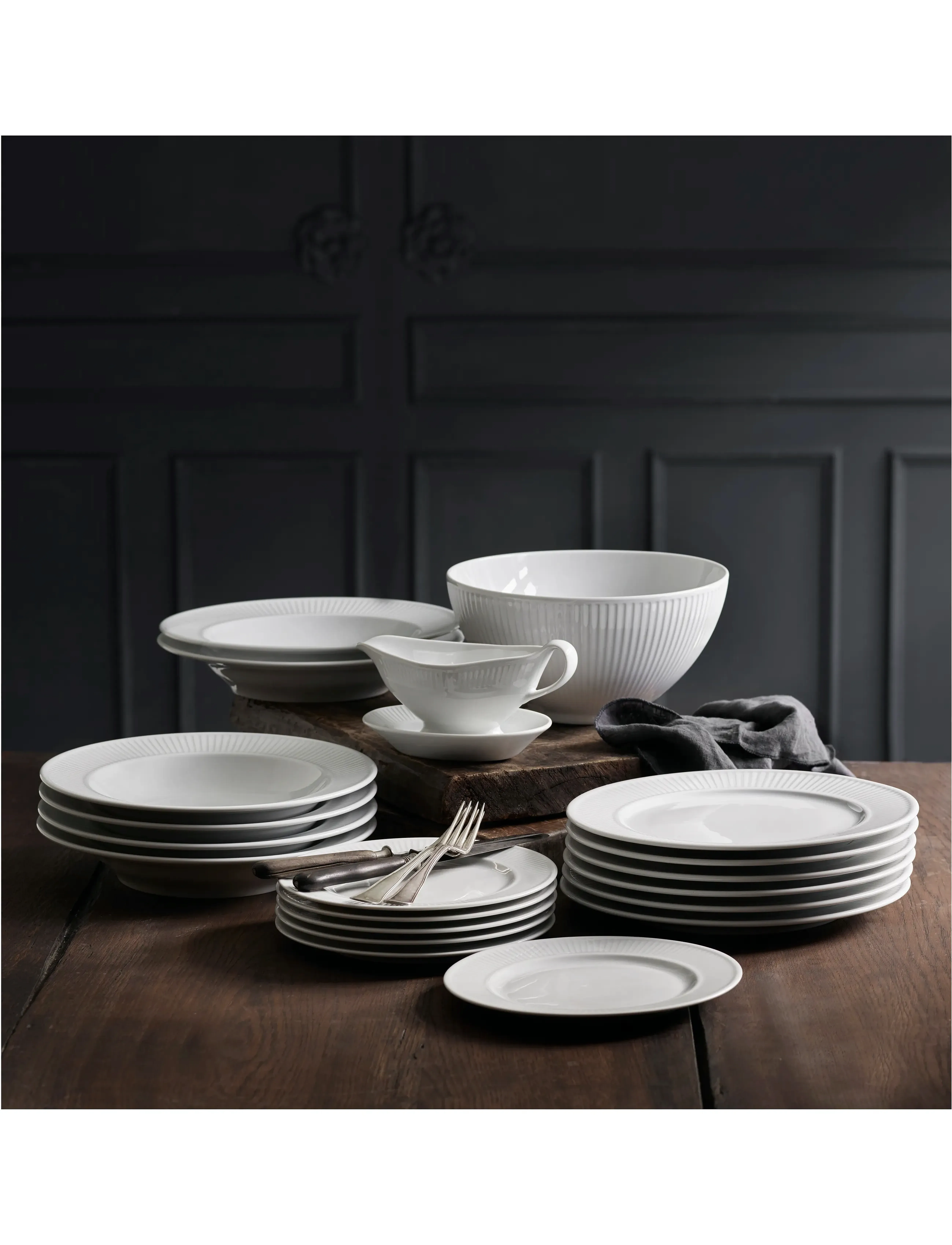 Pillivuyt Sovsekande Plissé, 32 cl, Jugs & Carafes, Weiß - Sauce Gravy Boats, Homeware