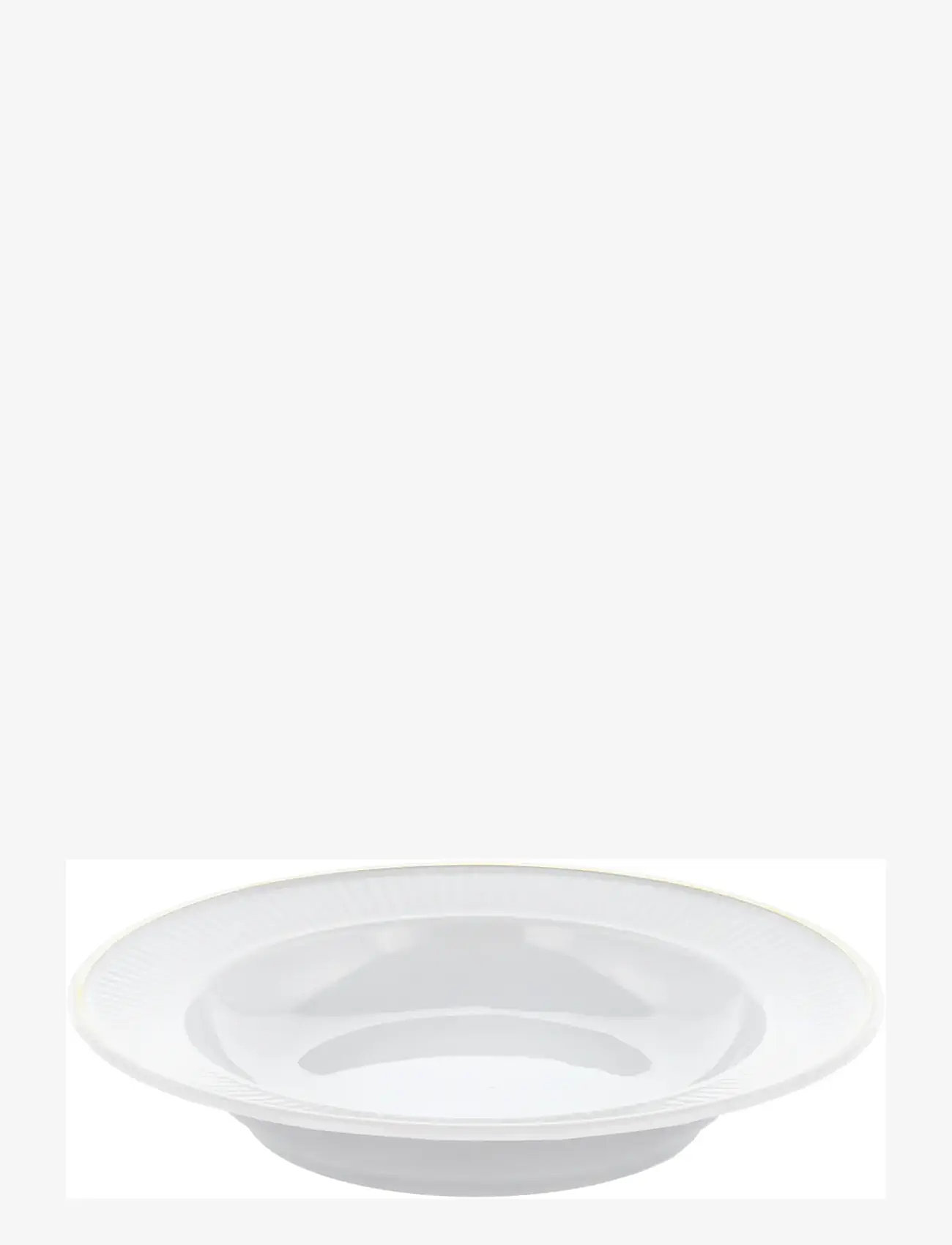 Pillivuyt - Plate deep Plissé Gold 22 cm White/Matte gold - djúpir diskar - white - 1