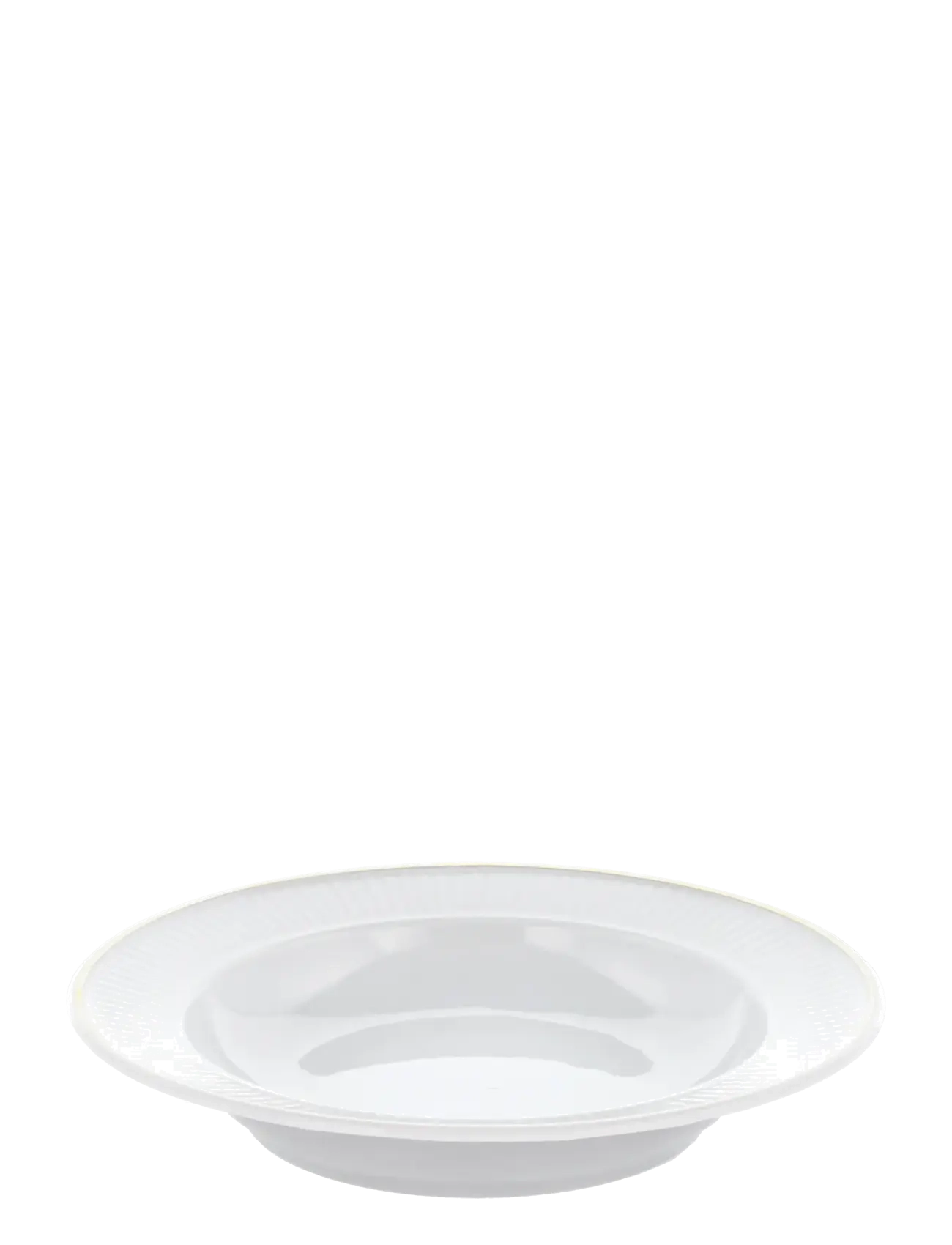 Pillivuyt Plate deep Plissé Gold 22 cm White/Matte gold - Alles anzeigen - WHITE / white